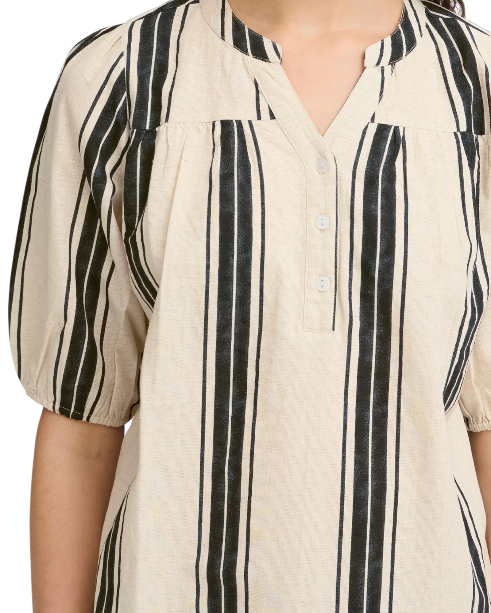FRMADDIE Blouse - Wide Stripe Meteorite