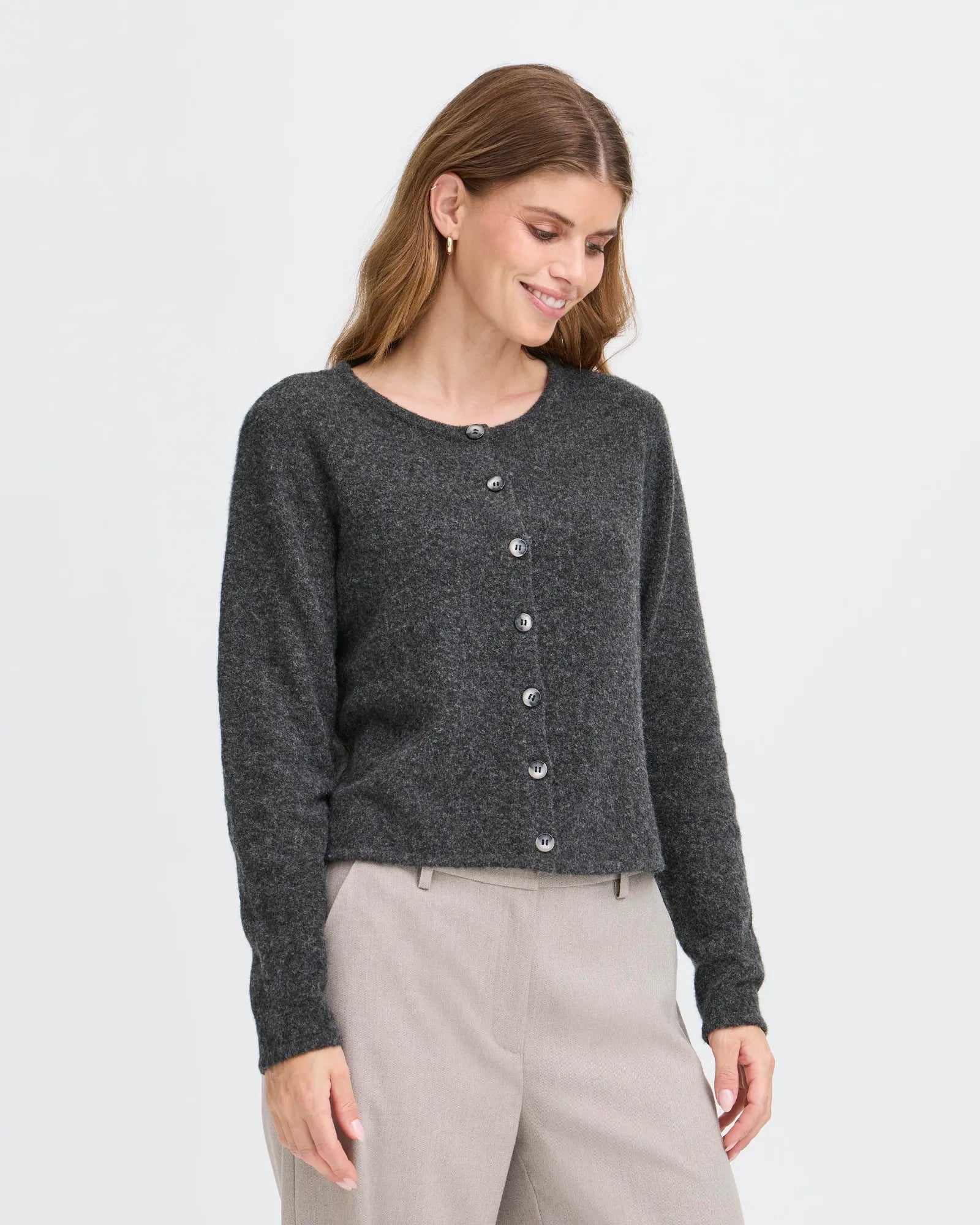 FRNOAH Cardigan - Charcoal