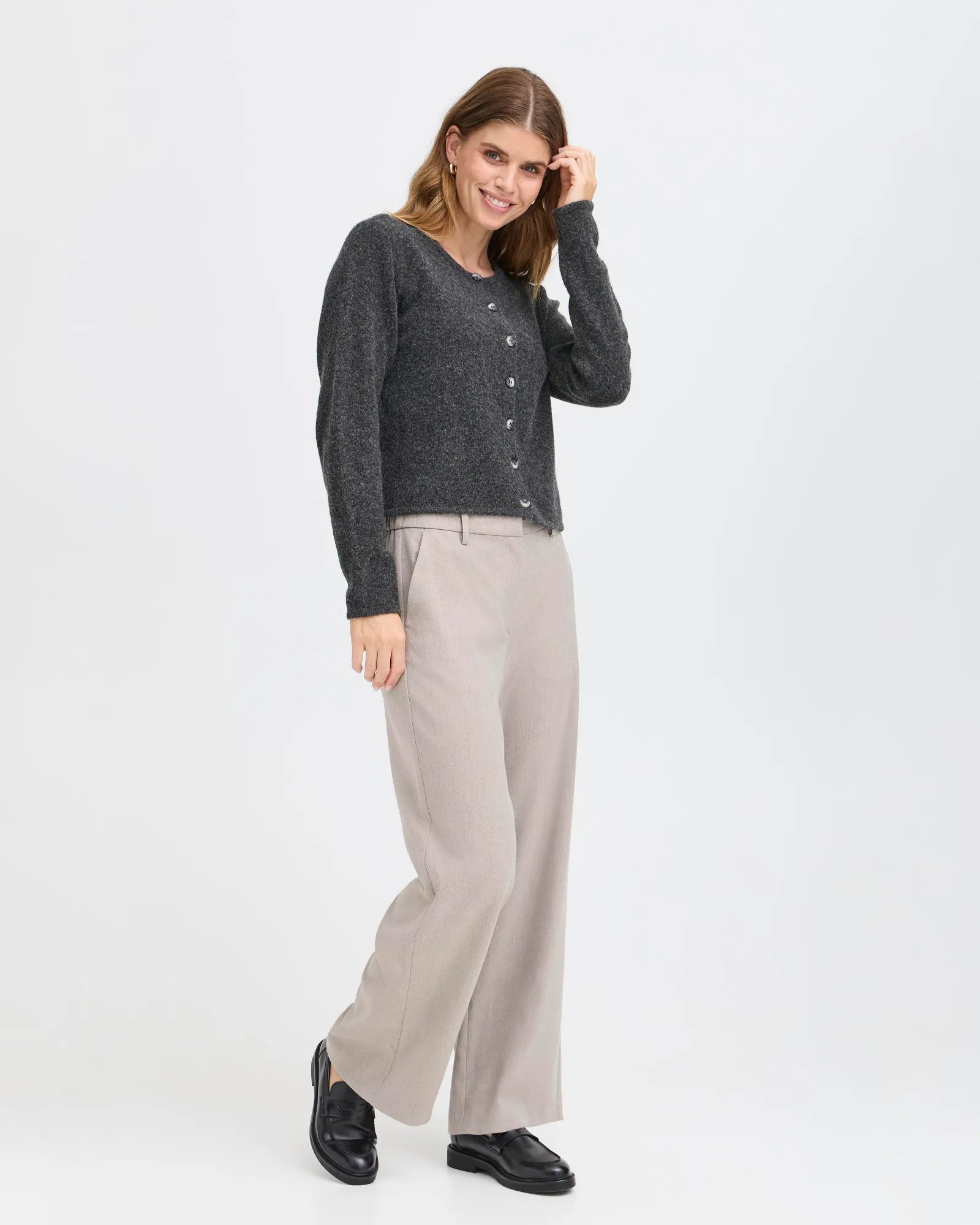 FRNOAH Cardigan - Charcoal