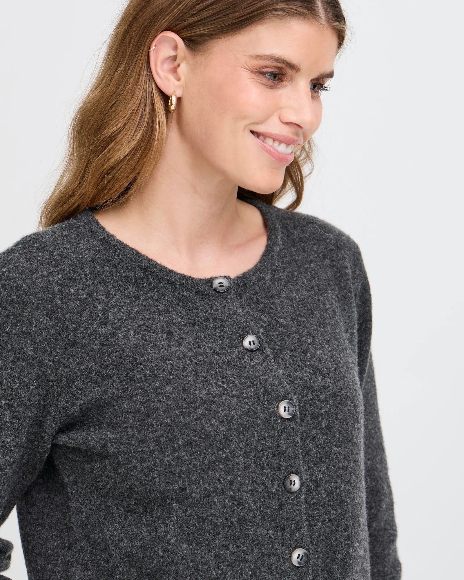 FRNOAH Cardigan - Charcoal