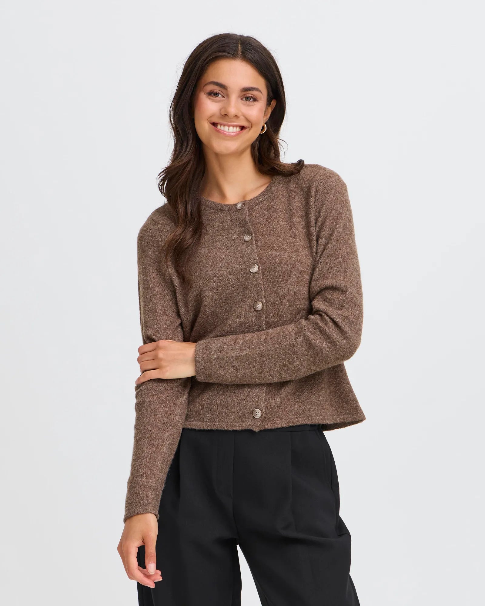 FRNOAH Cardigan - Cocoa Melange