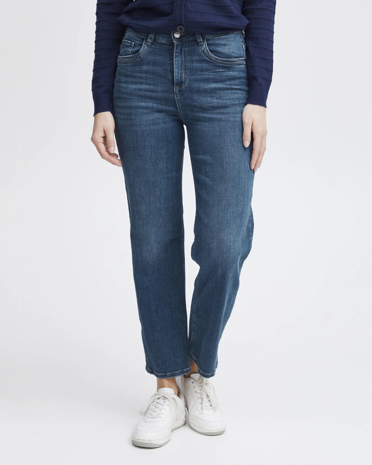 Fransa FROVER Jeans - Mid Blue Denim – Beacon
