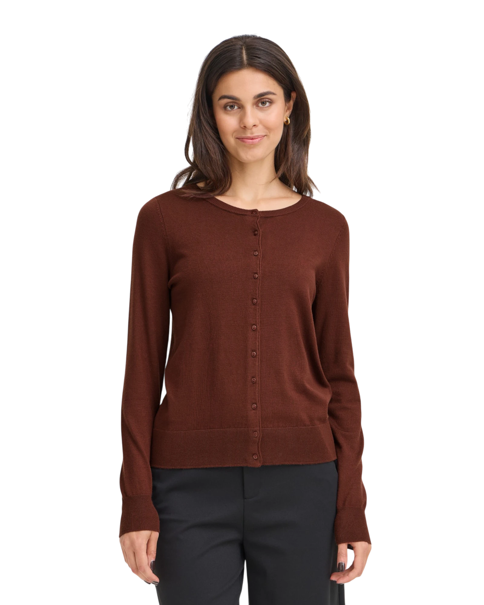FRZUBASIC Cardigan - Rum Raisin