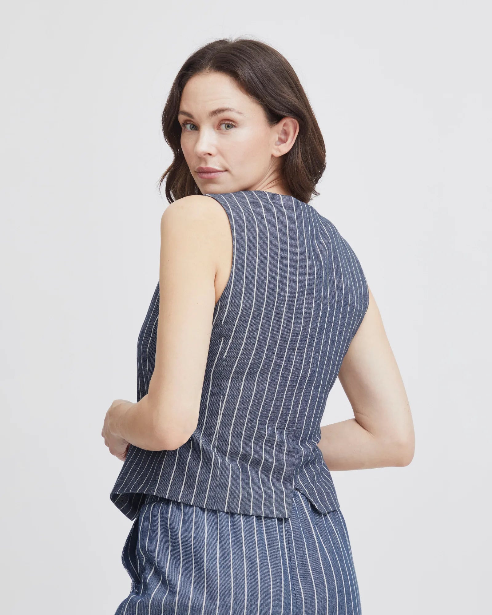 FZRIANNA Waistcost - Navy Blazer Mix