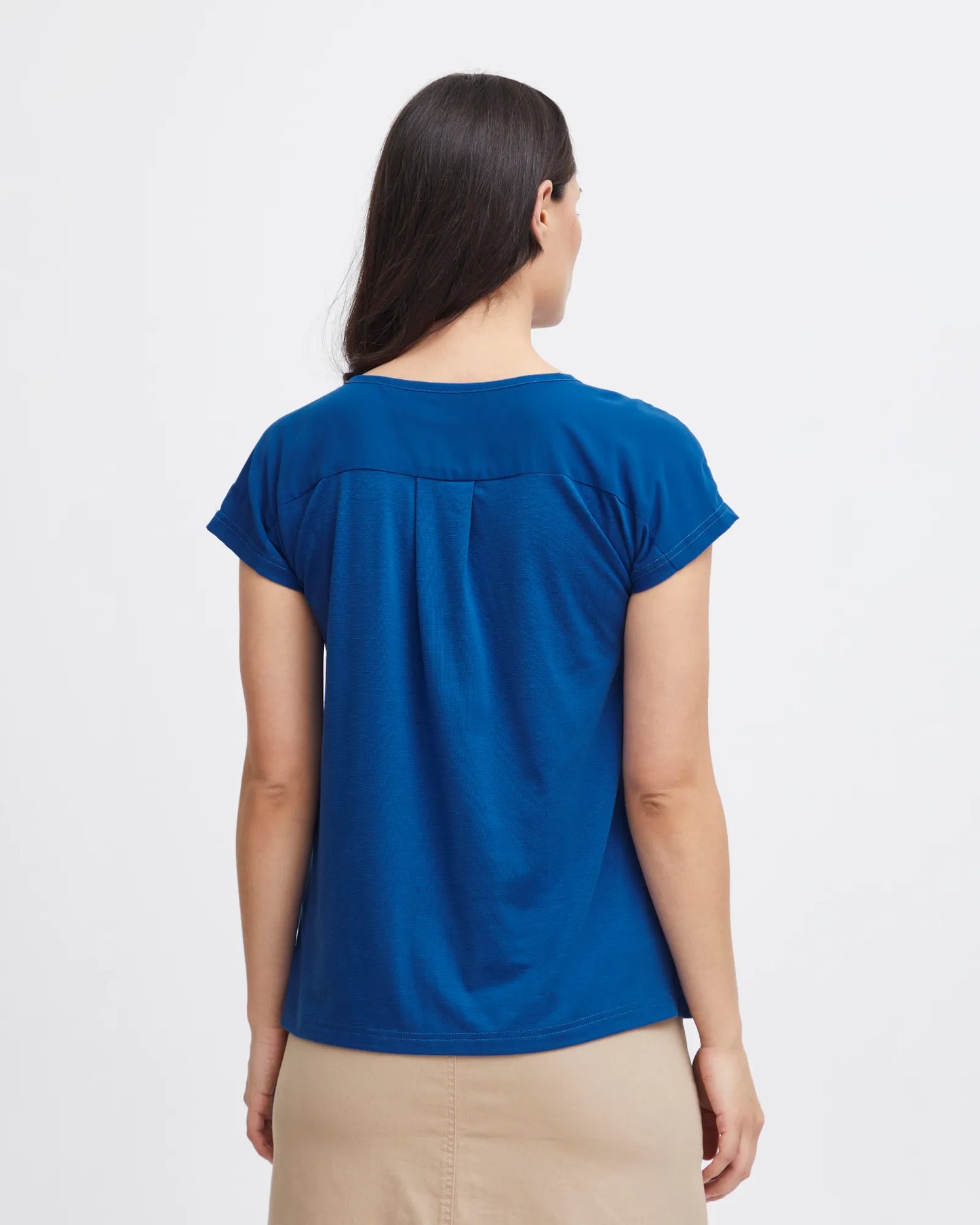 Zawov Short Sleeve Blouse - Beaucoup Blue