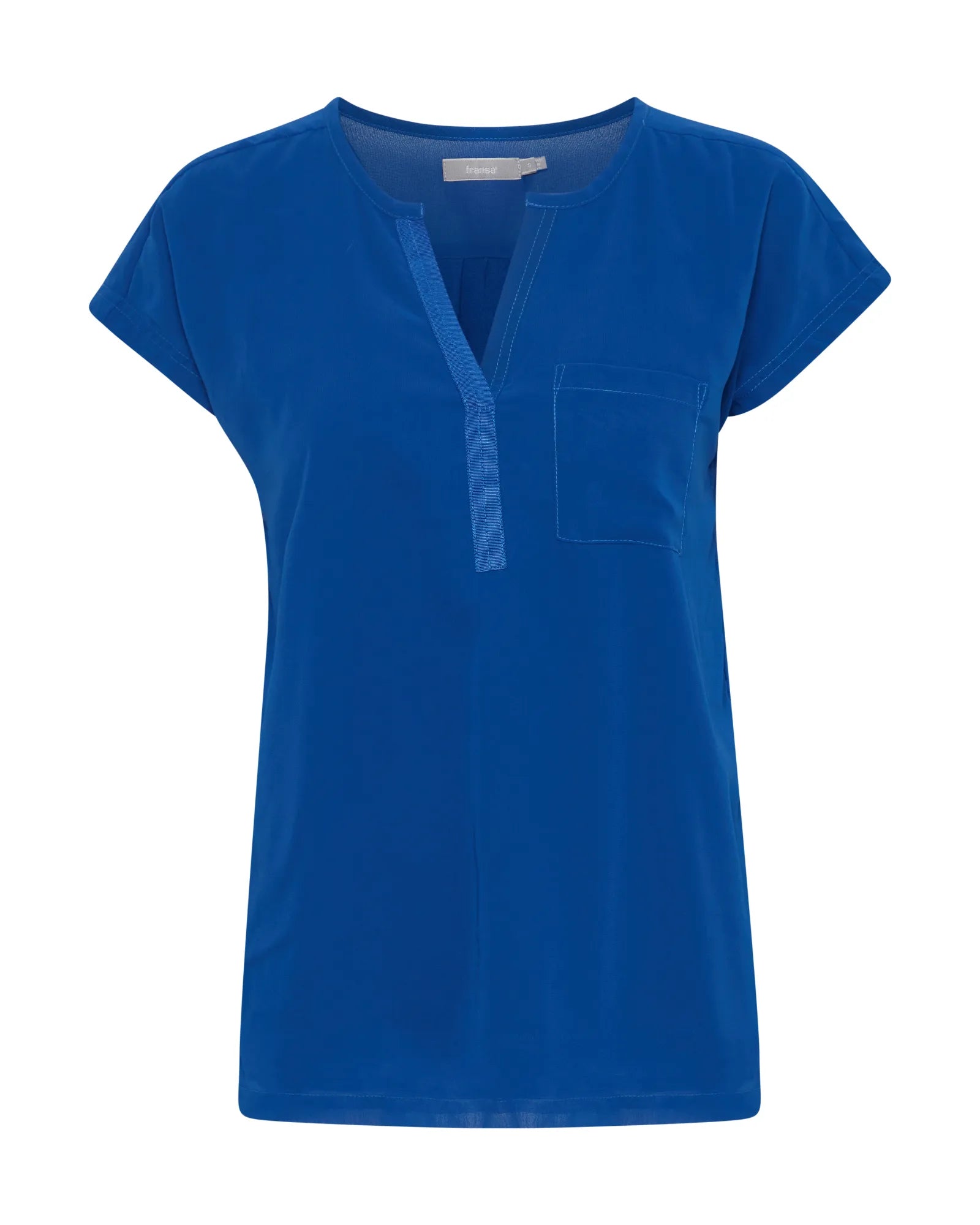 Zawov Short Sleeve Blouse - Beaucoup Blue