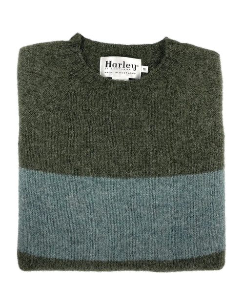 Mens Knitted Jumper (M3342/7) - Spruce/Graphite Green