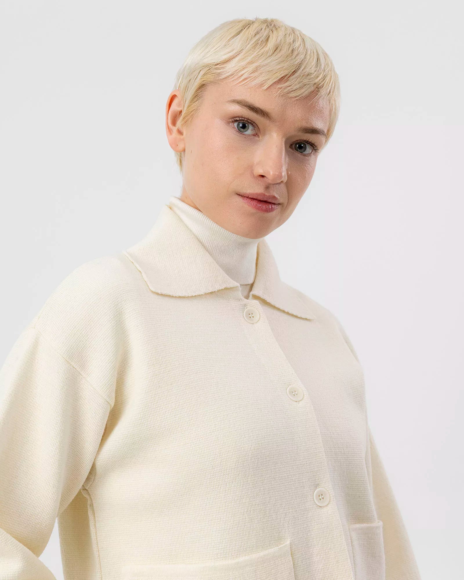 Alva Knitted Jacket - Whisper White