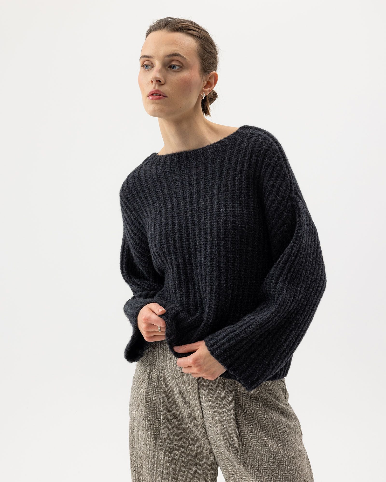 Cajsa Sweater - Anthracite Melange