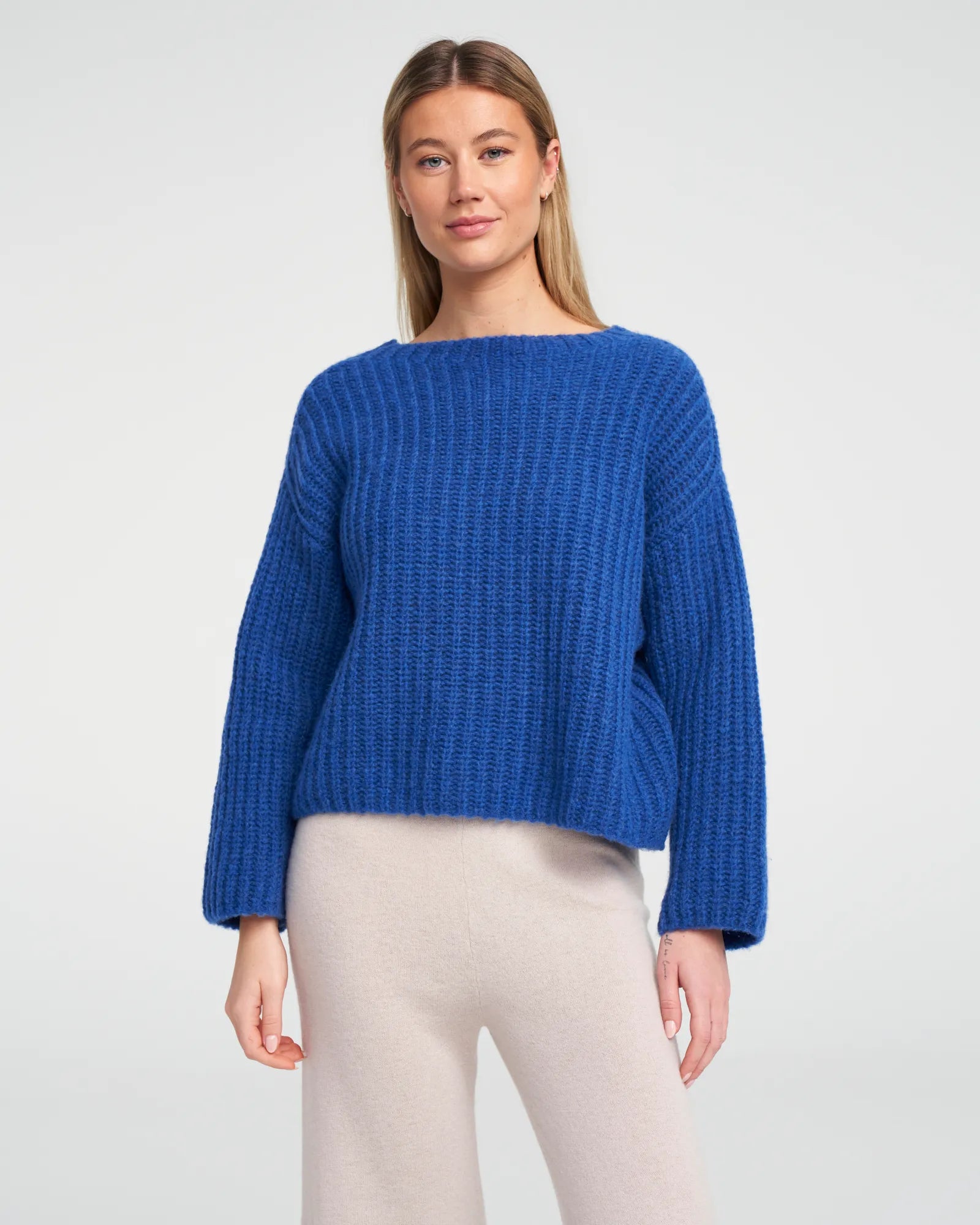 Cajsa Super Soft Knitted Sweater - Cobalt Blue