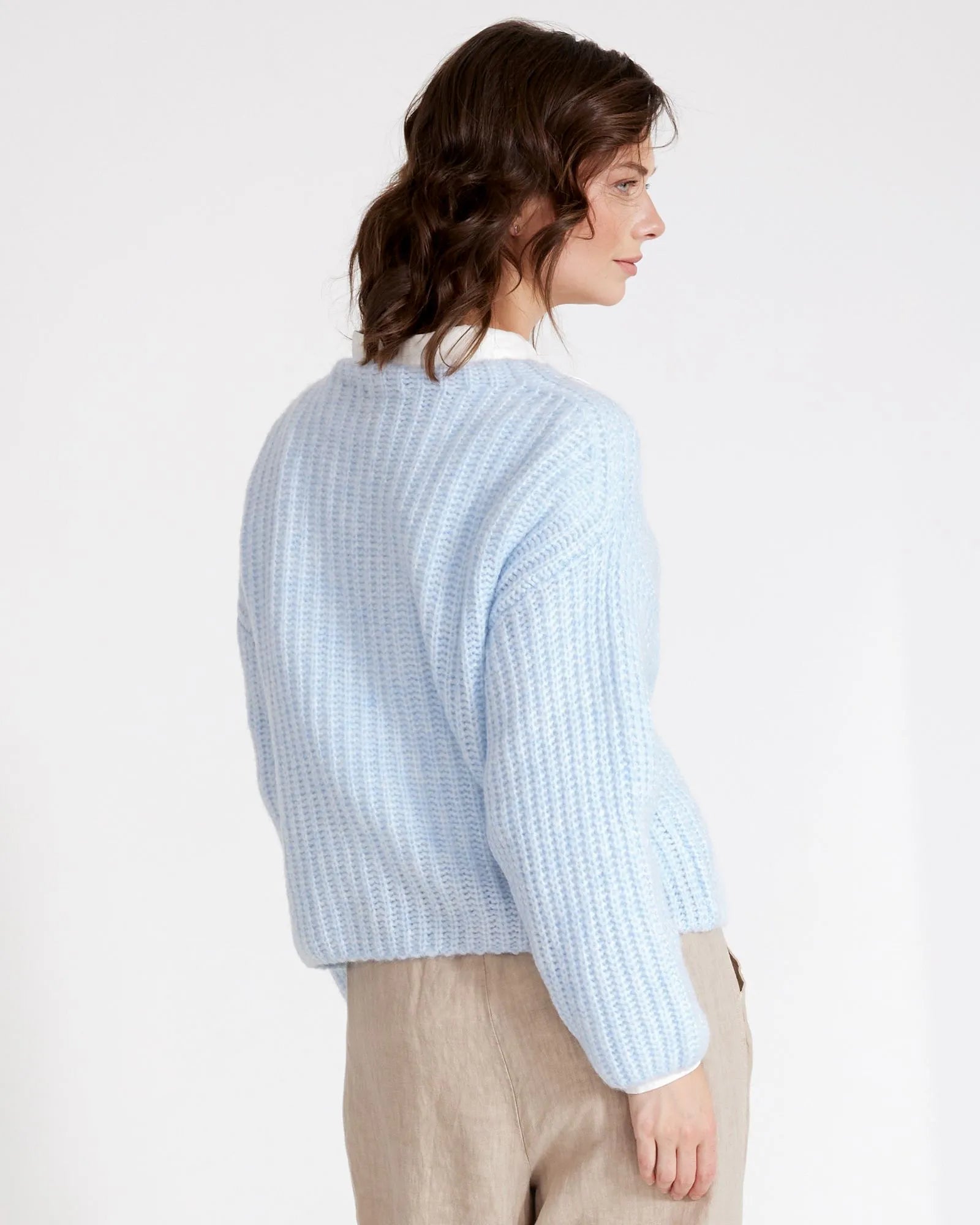 Cajsa Super Soft Knitted Sweater - Pale Sky