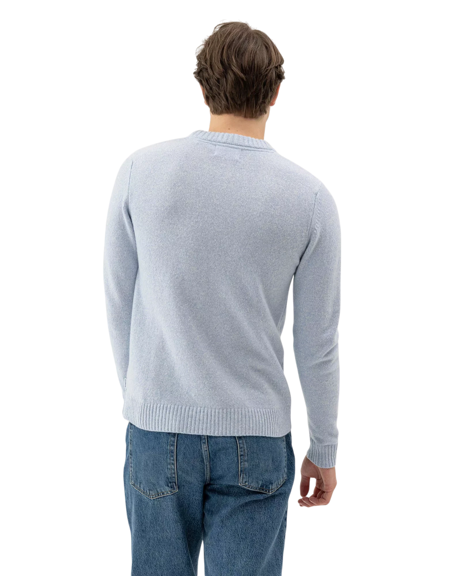 Charles Crew Neck Jumper - Illusion Blue