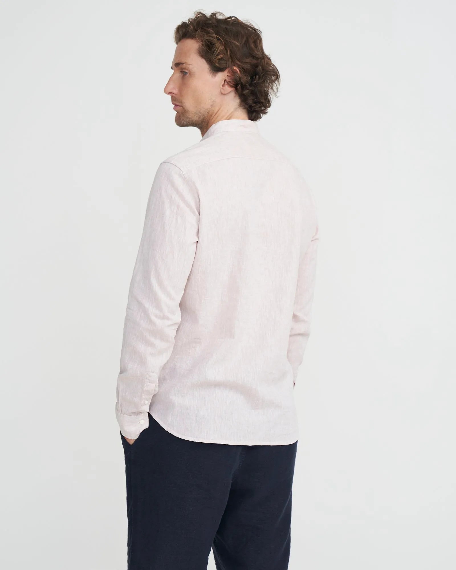 Dag Colarless Shirt - Sand