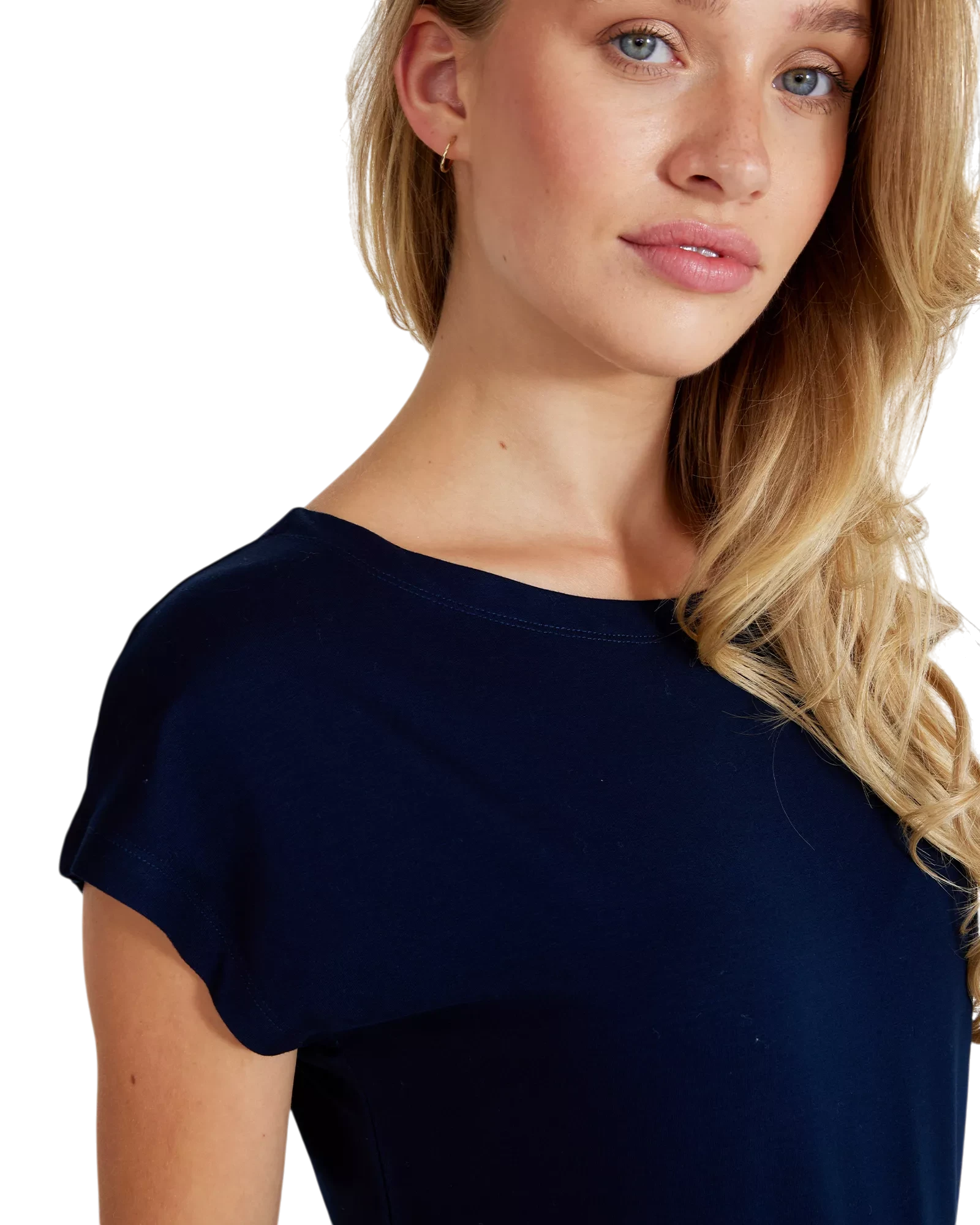 Ellen Capsleeve Top - Navy