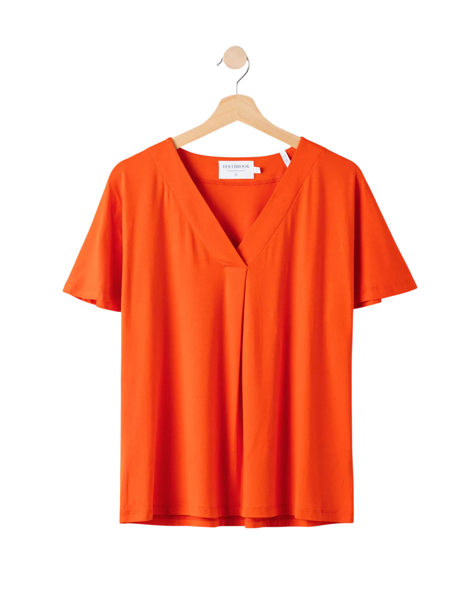 Ellen V-Neck Top - Bright Red