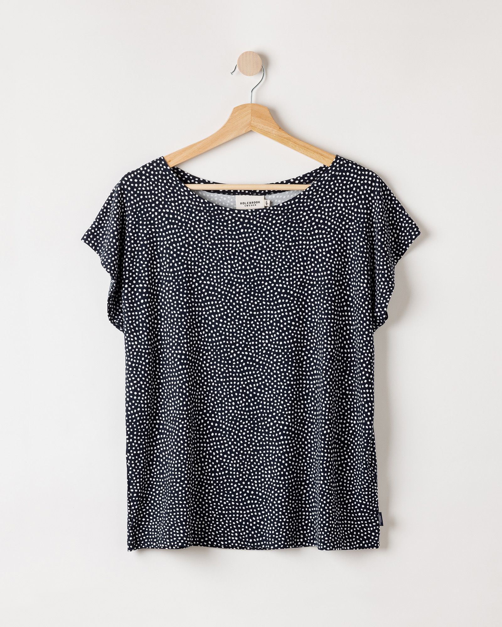 Esther Capsleeve - Navy/Off White Dot