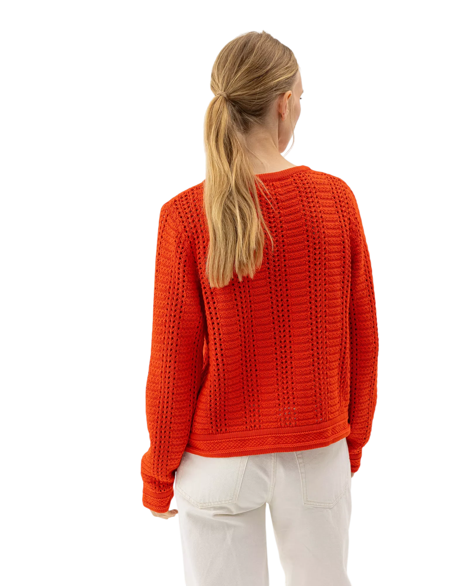 Heidi Crew Neck Jumper - Bright Red