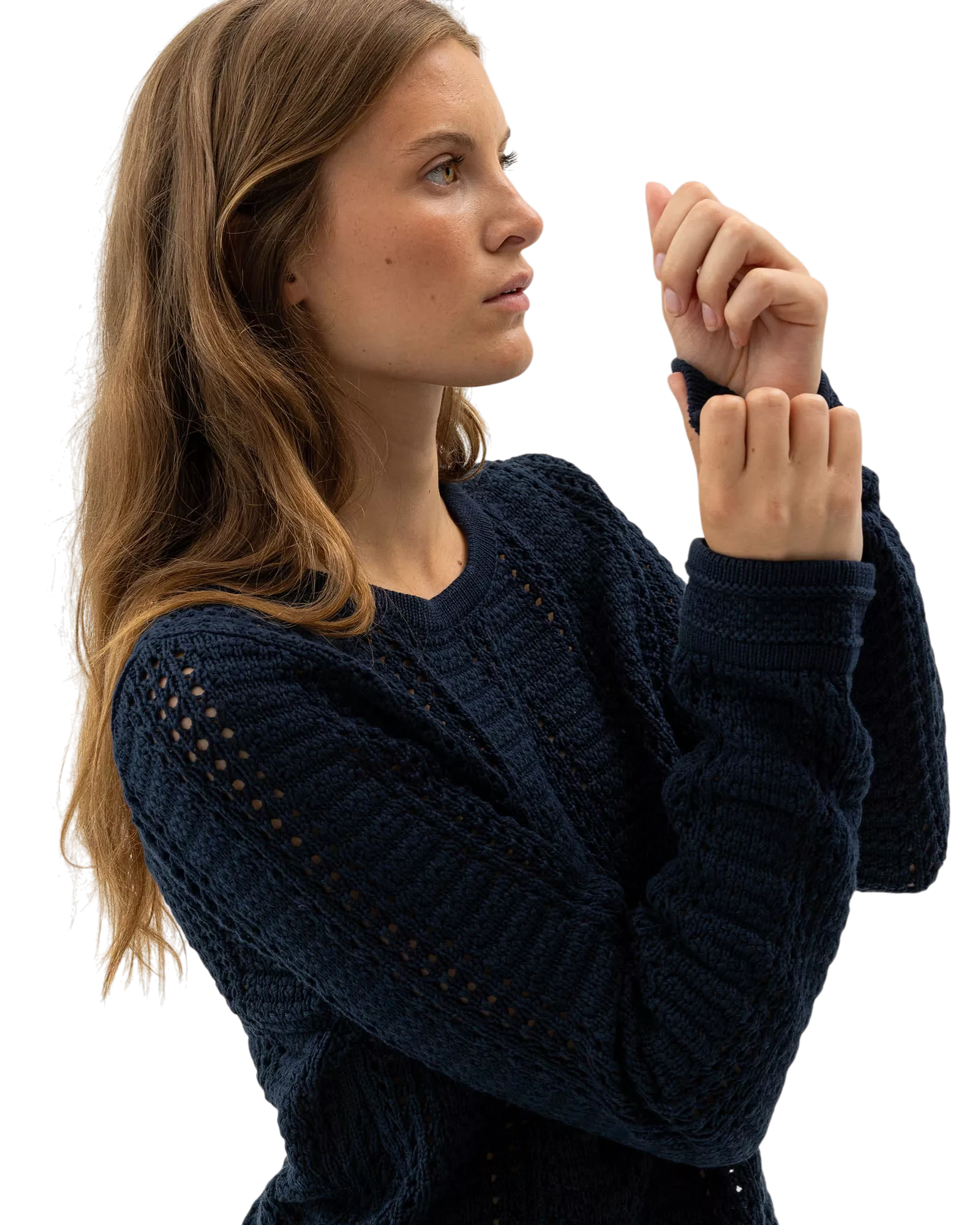 Heidi Crew Neck Jumper - Navy