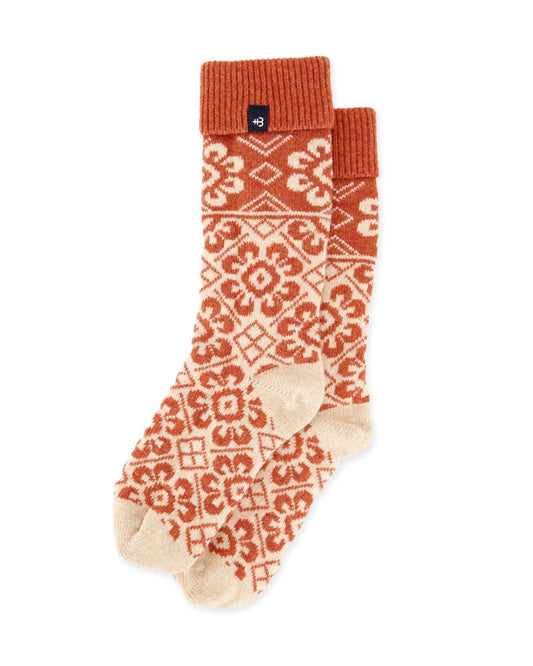 Holiday Knitted Socks - Rose Dawn