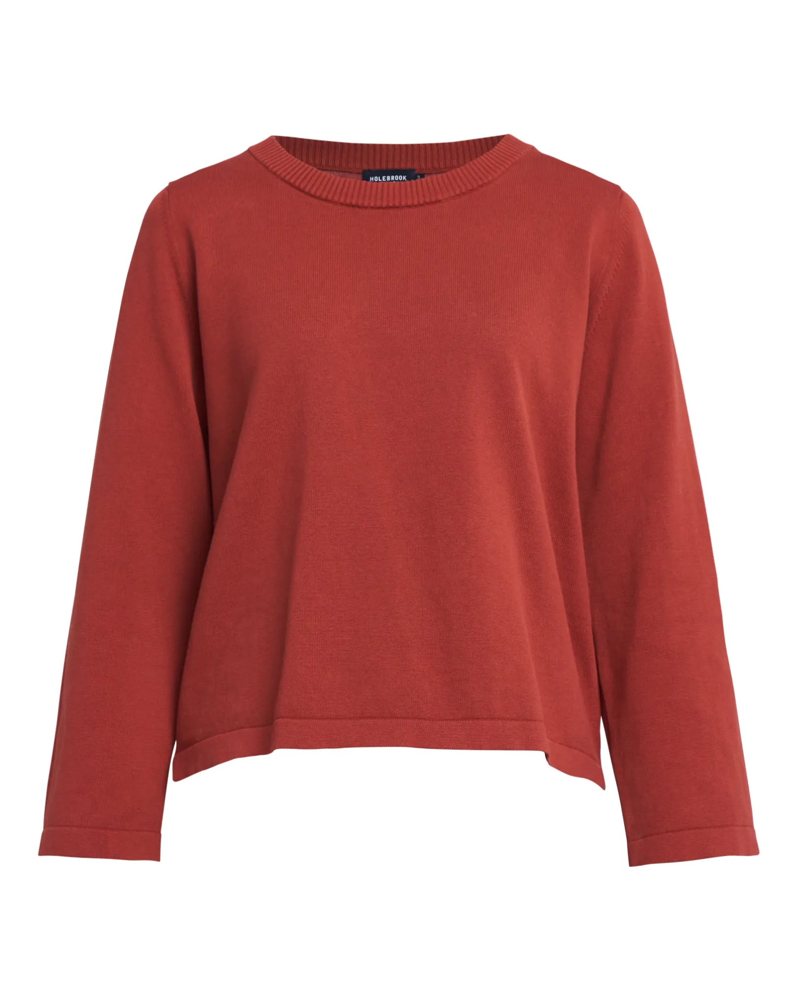 Hulda Knitted Crew Neck Sweater - Maple Red