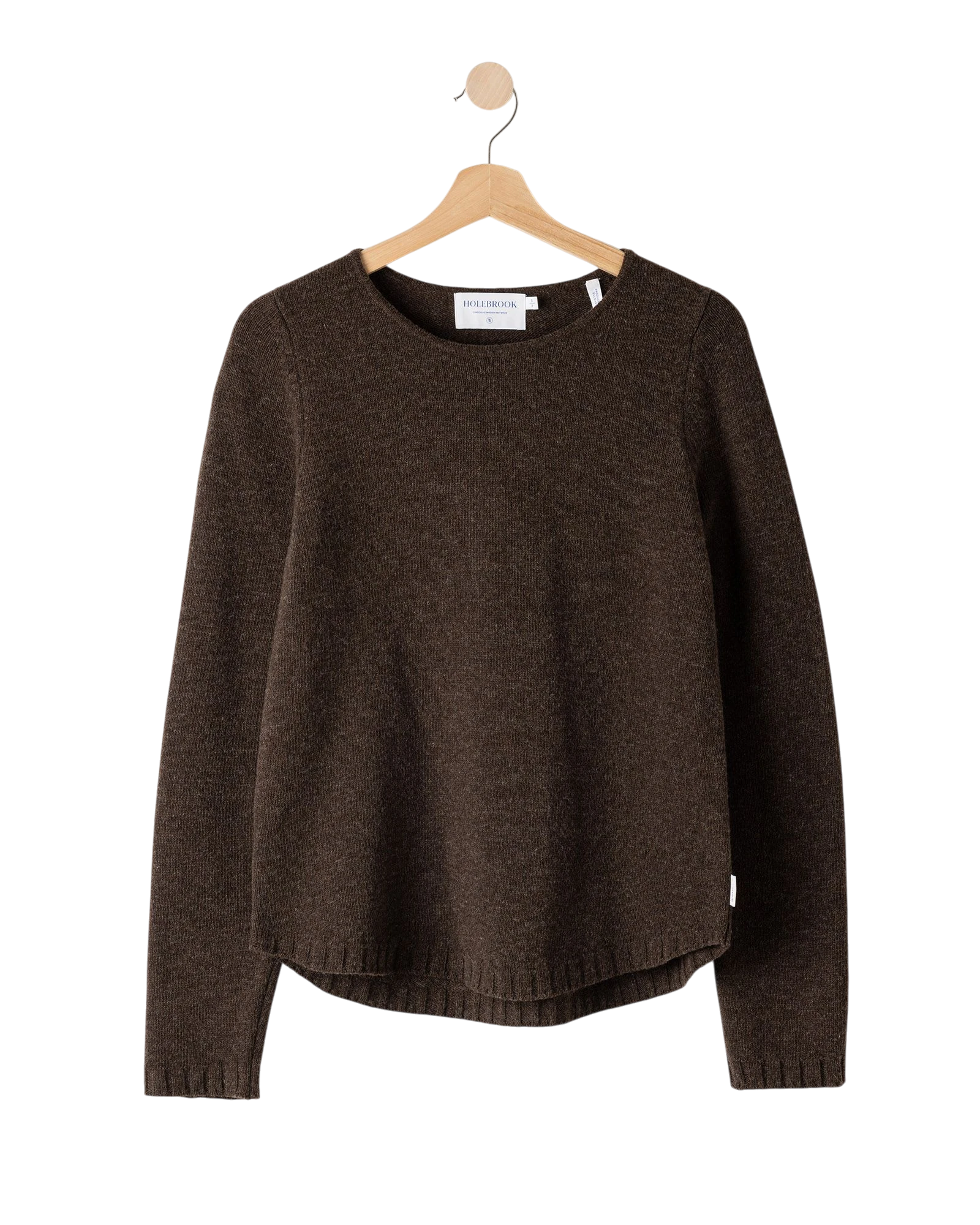 Linda Crew Neck Jumper - Brown Mel
