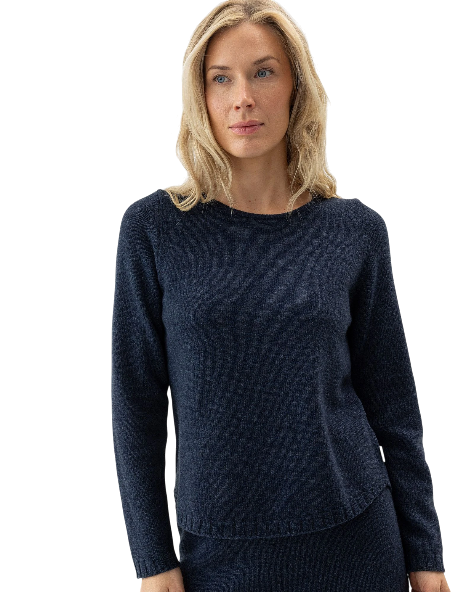 Linda Crew Neck Jumper - Chambray