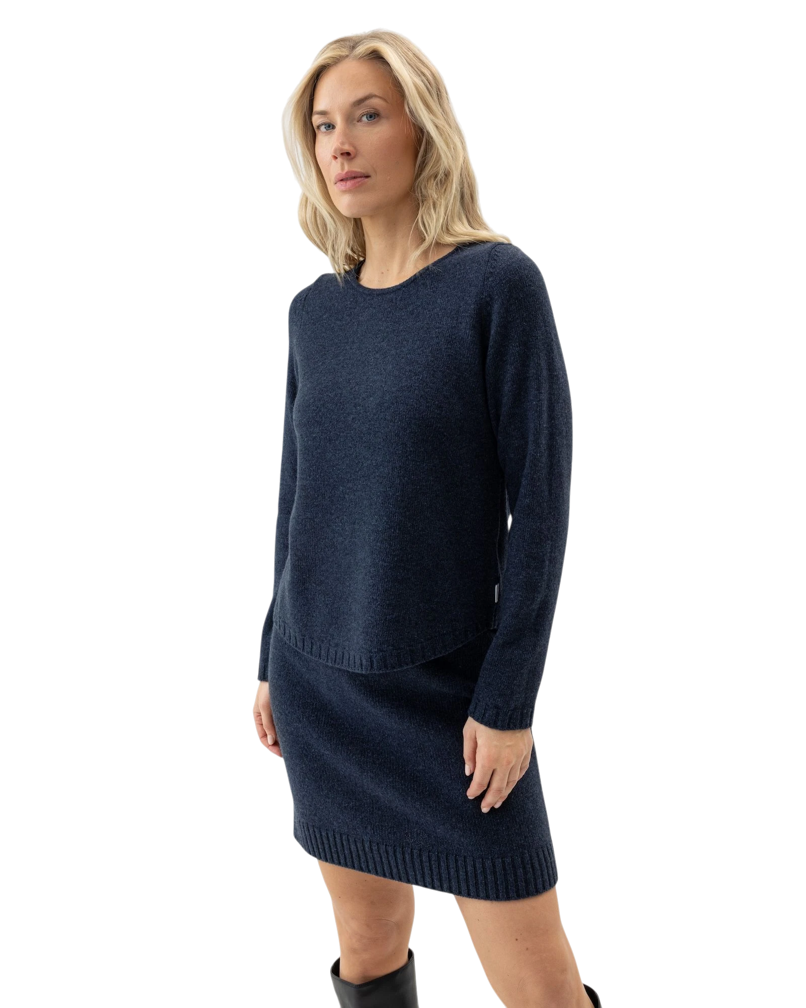Linda Crew Neck Jumper - Chambray