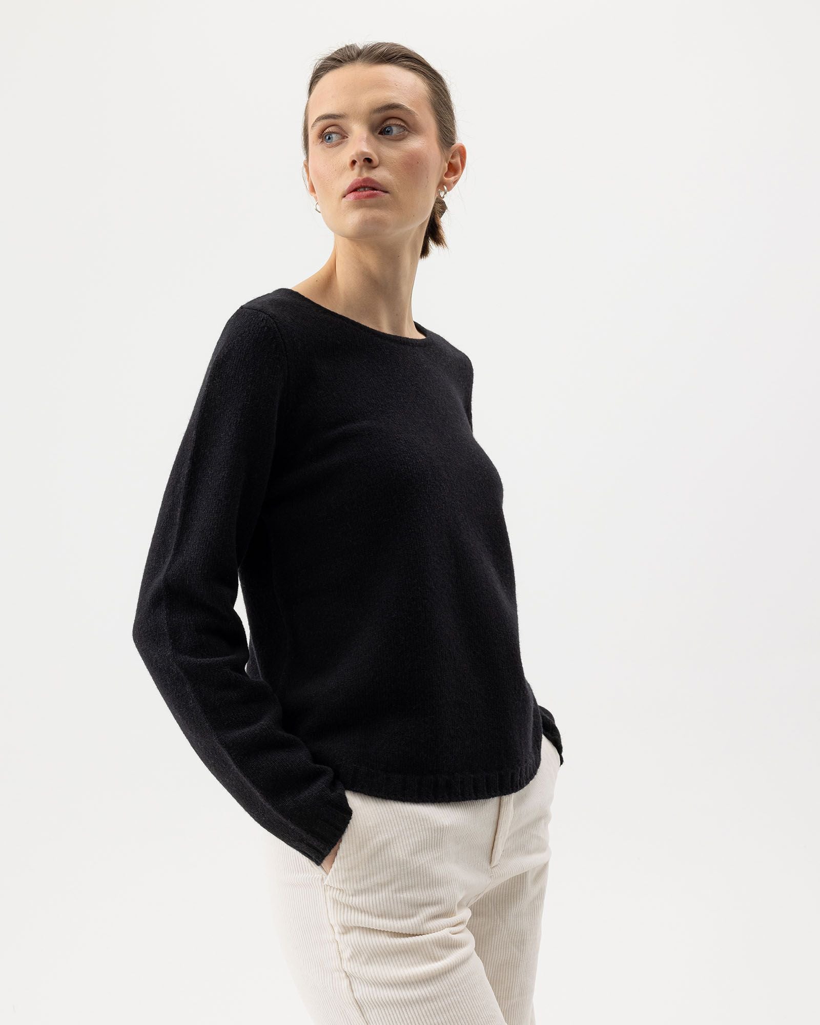 Linda Crew Neck Jumper - Black