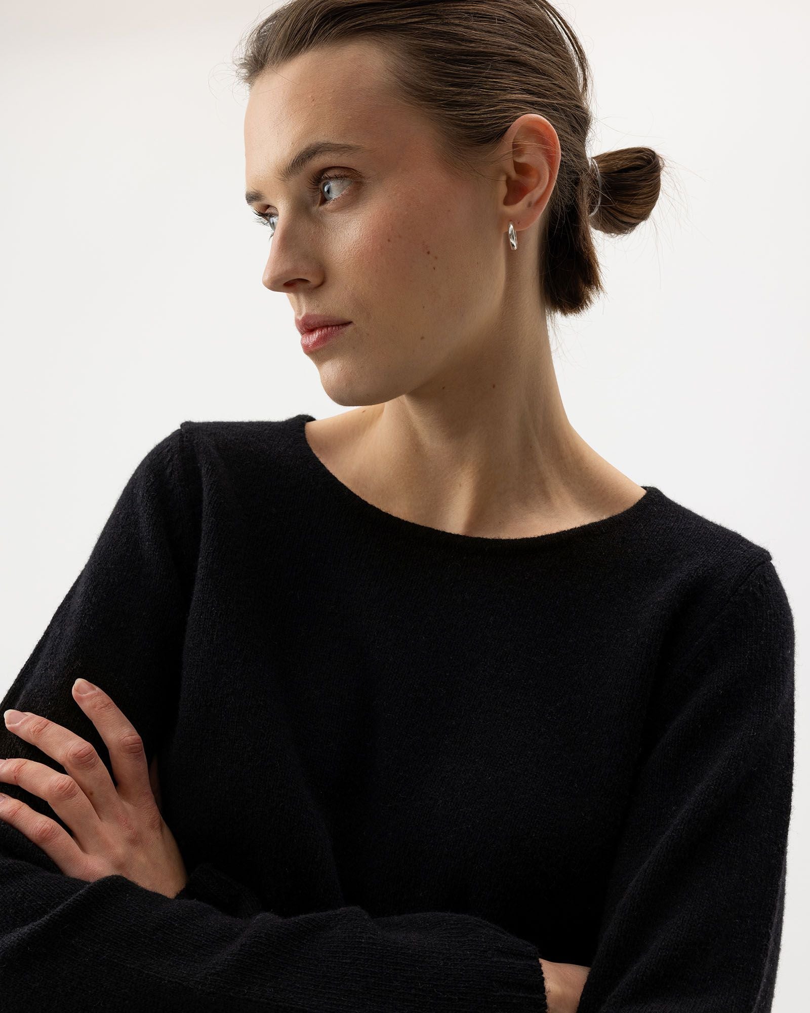 Linda Crew Neck Jumper - Black
