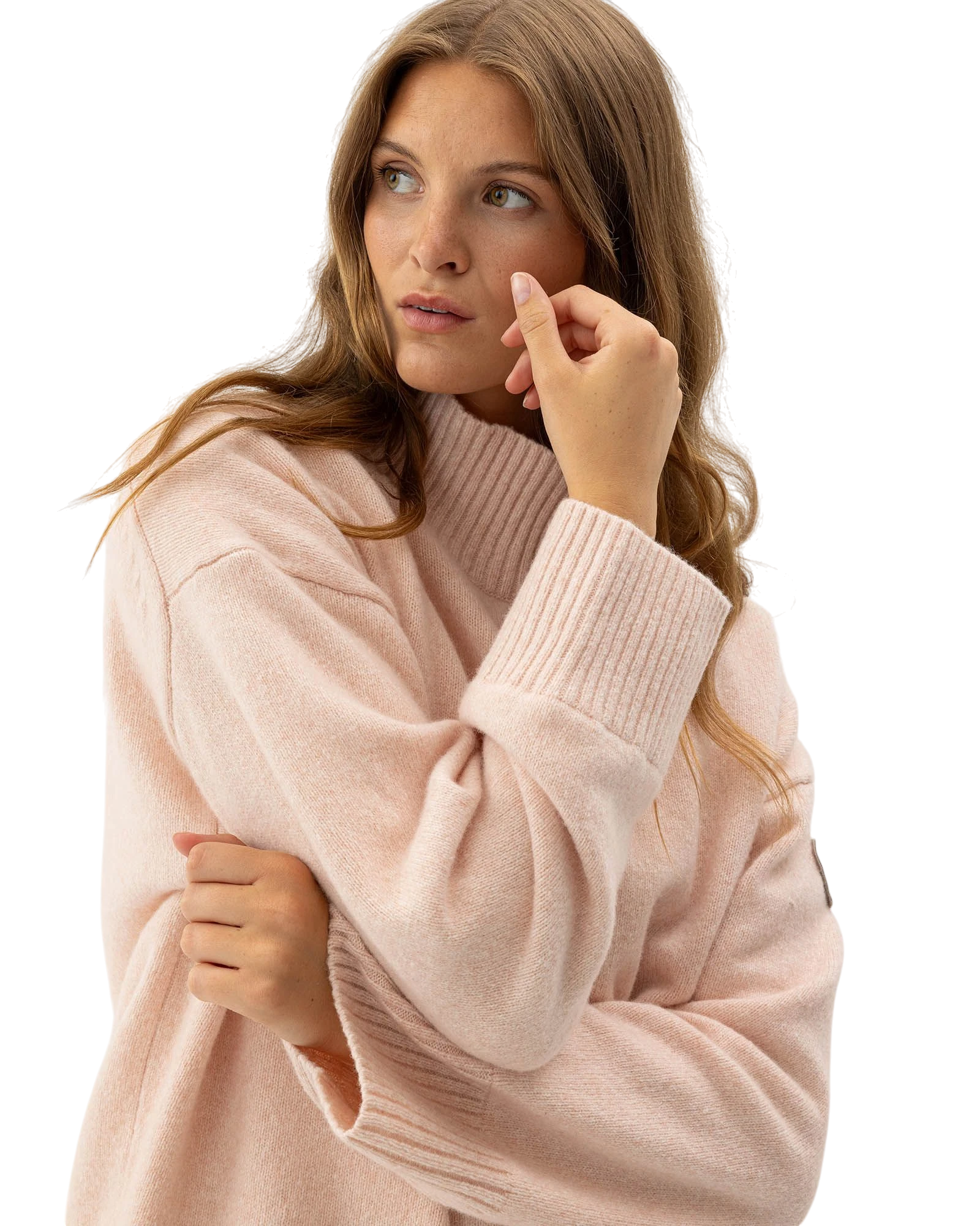 Margot Turtle Neck Windproof Jumper - Flamingo