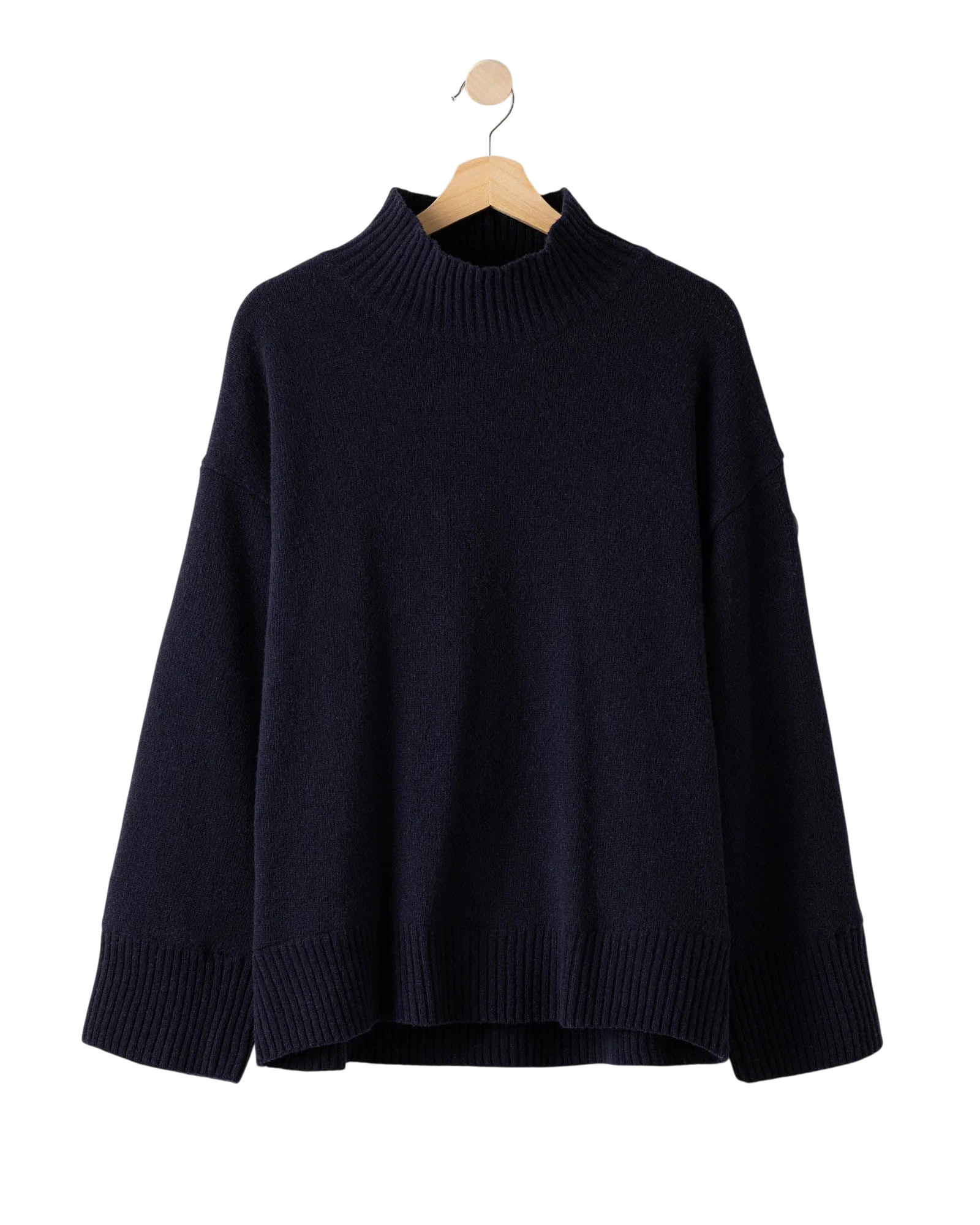 Margot Turtle Neck Windproof Jumper - Navy