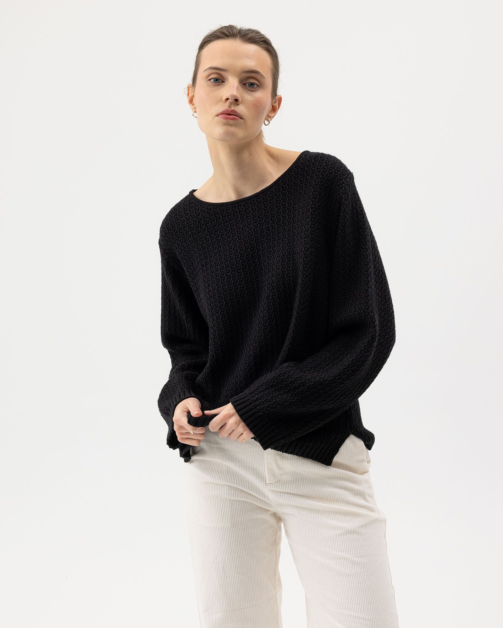 Nora Crew Neck Jumper - Black