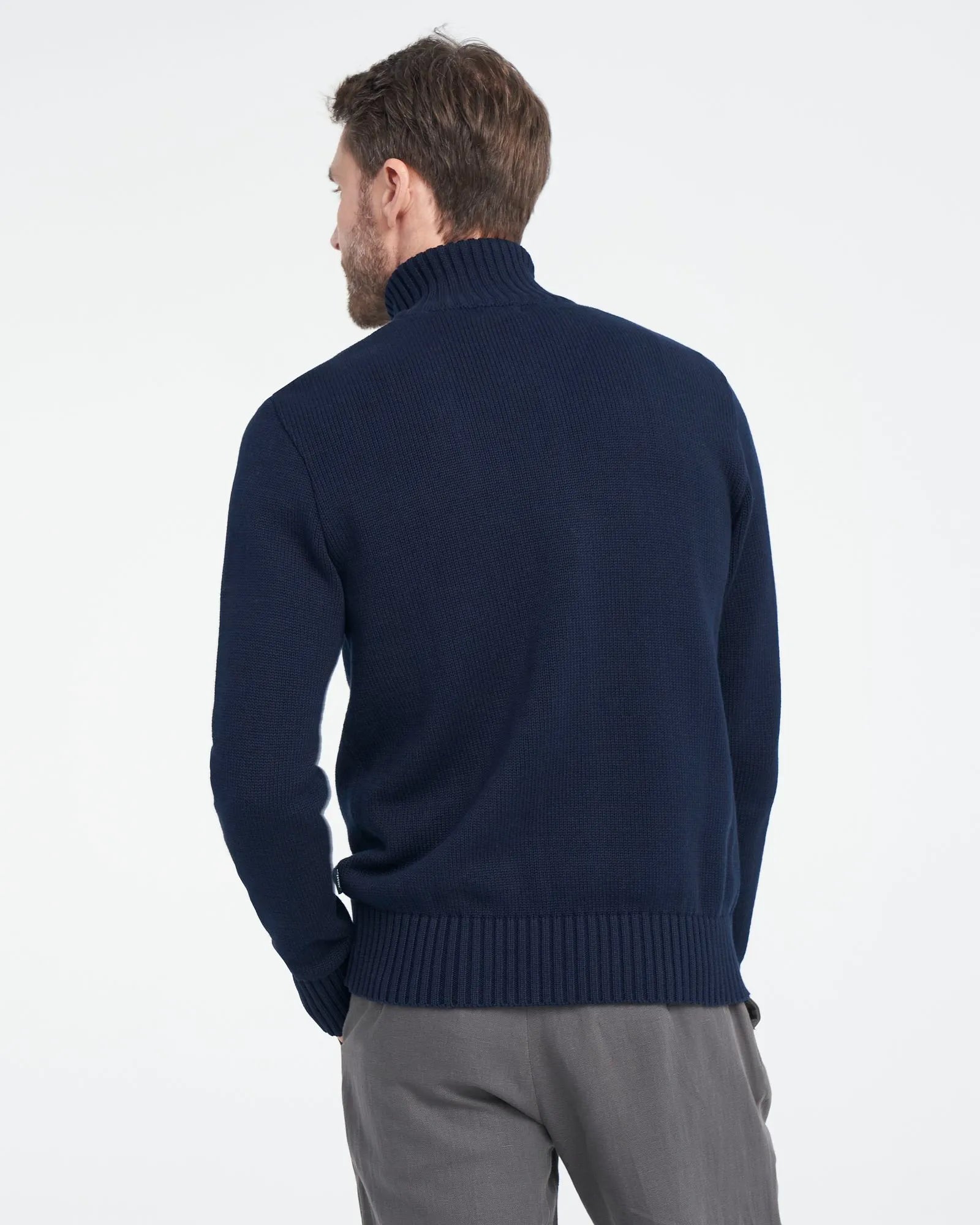 Sivert Heavy Knitted Sweater - Navy