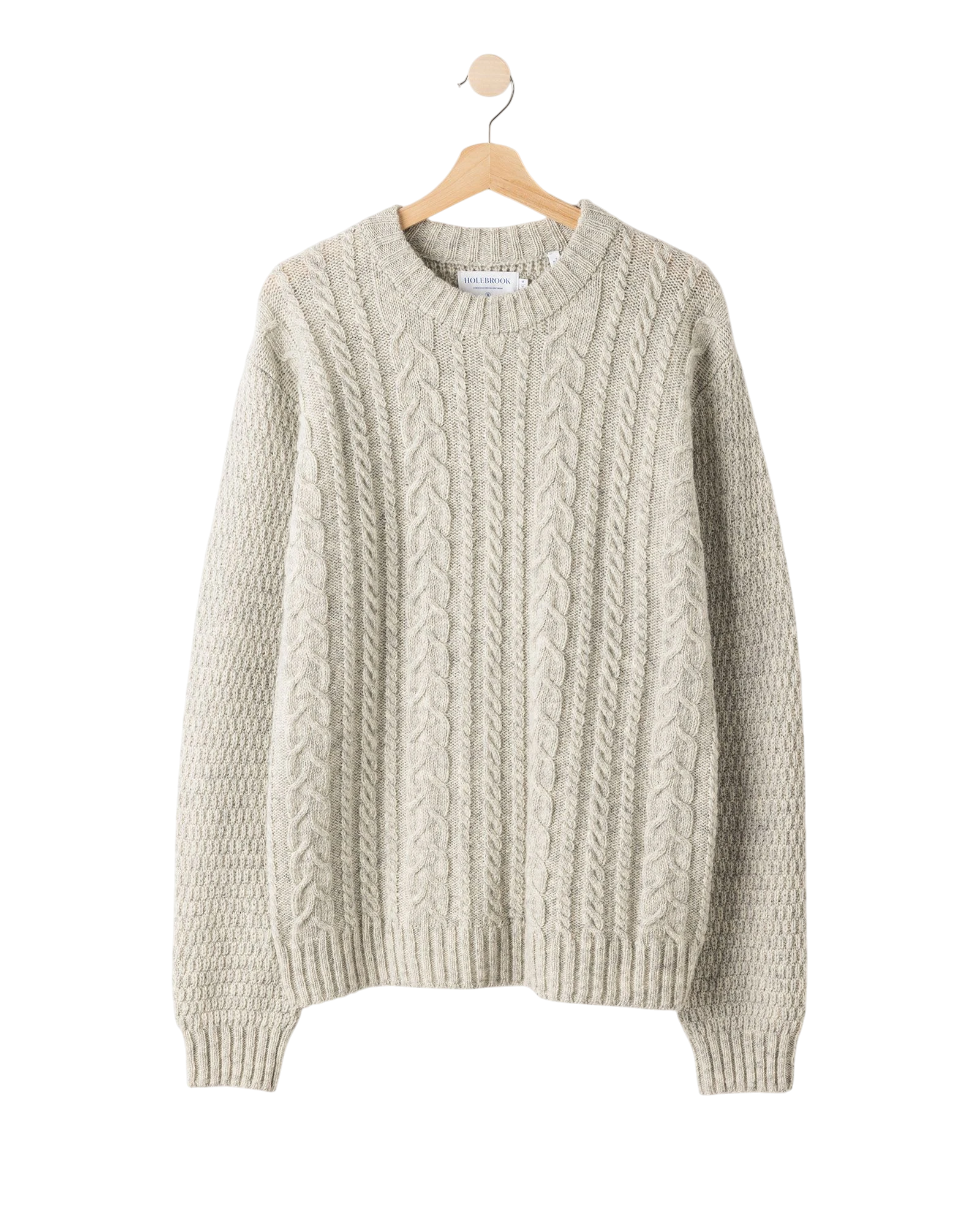 Stricken Crew Neck Jumper - Light Grey Mel.
