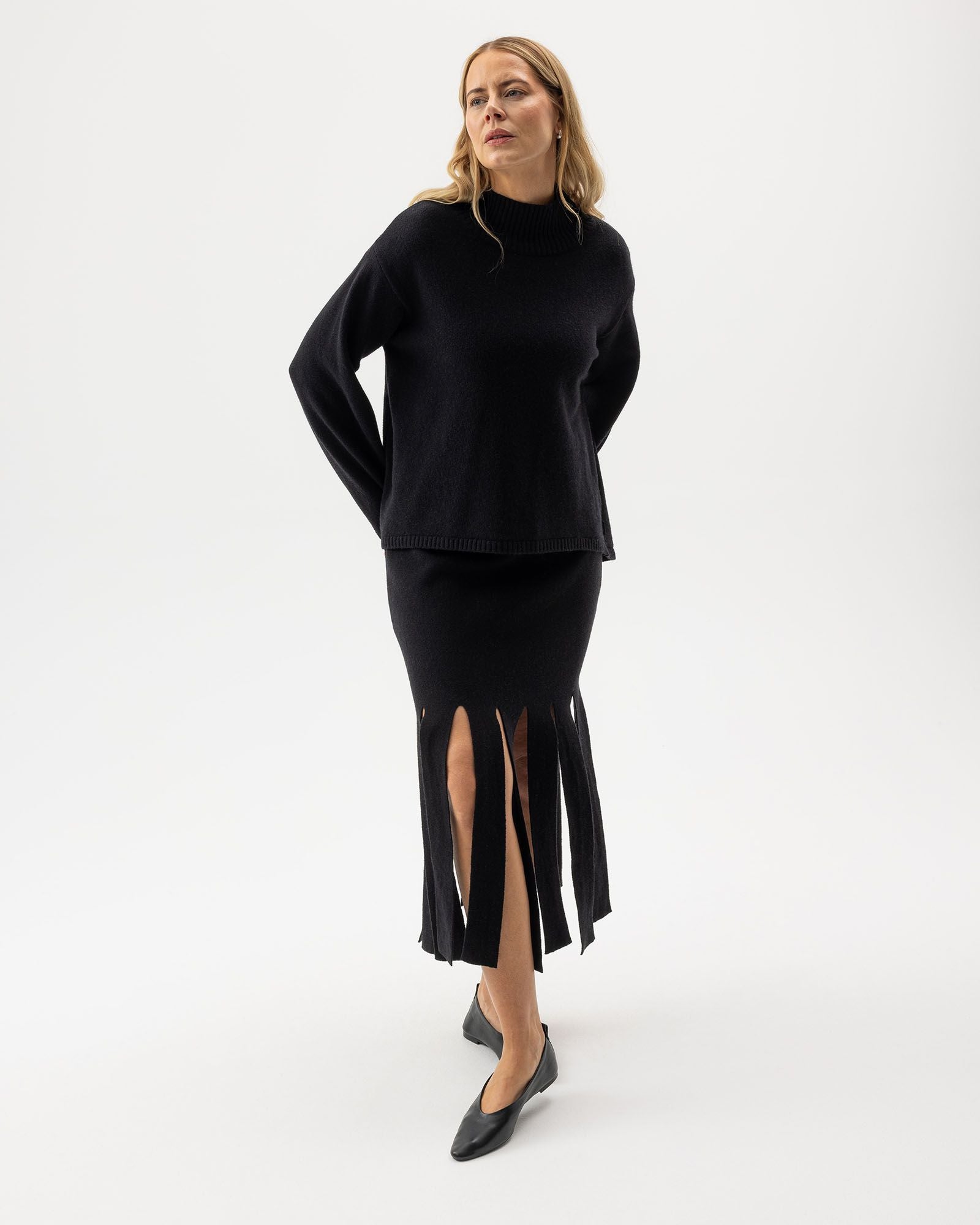 Veronika Turtle Neck Jumper - Black