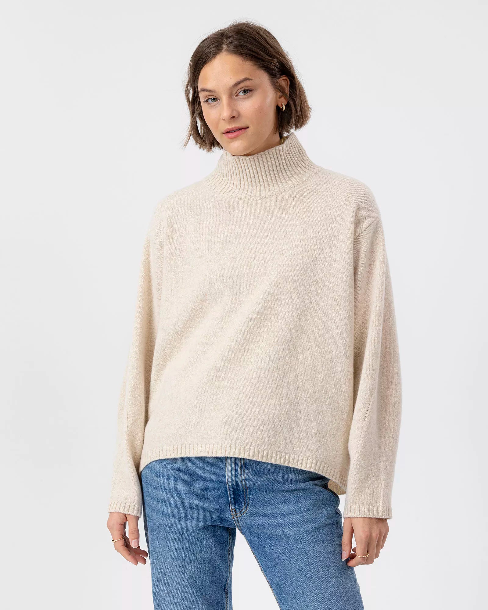 Veronika Relaxed Chunky Sweater - Creme
