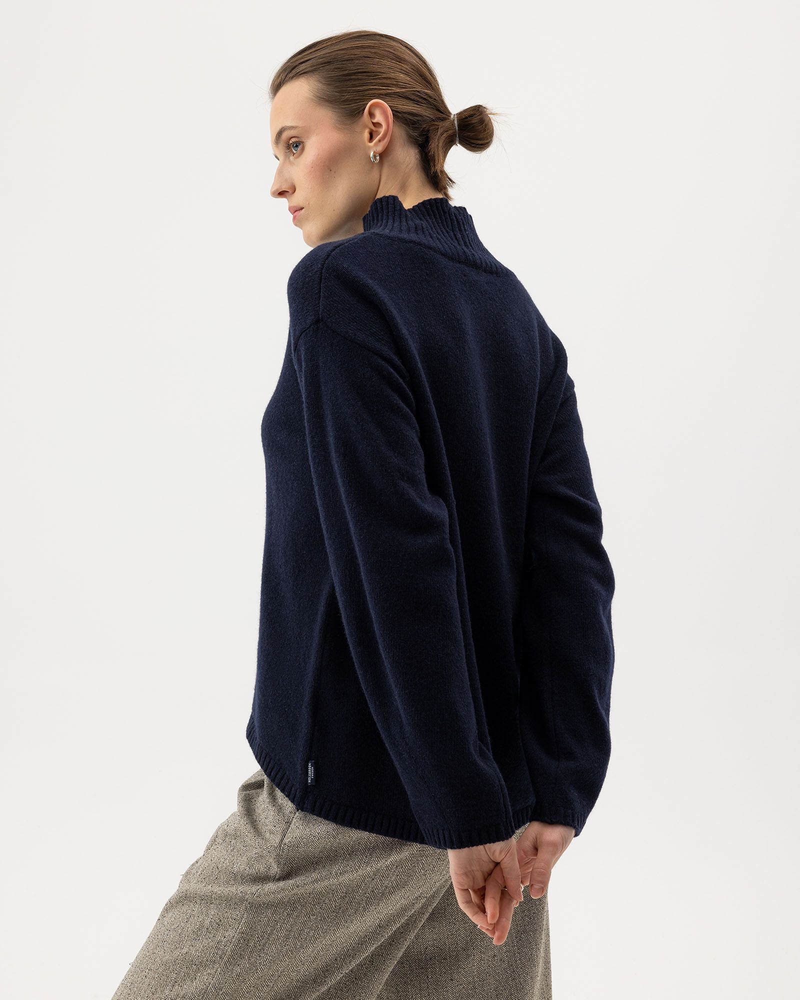 Veronika Turtle Neck Jumper - Navy