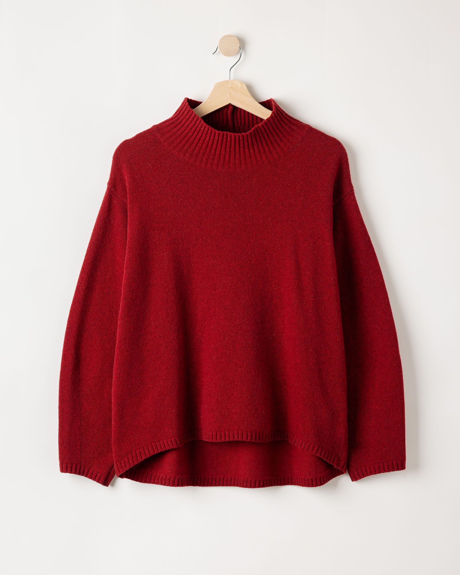 Veronika Turtle Neck Jumper - Ruby