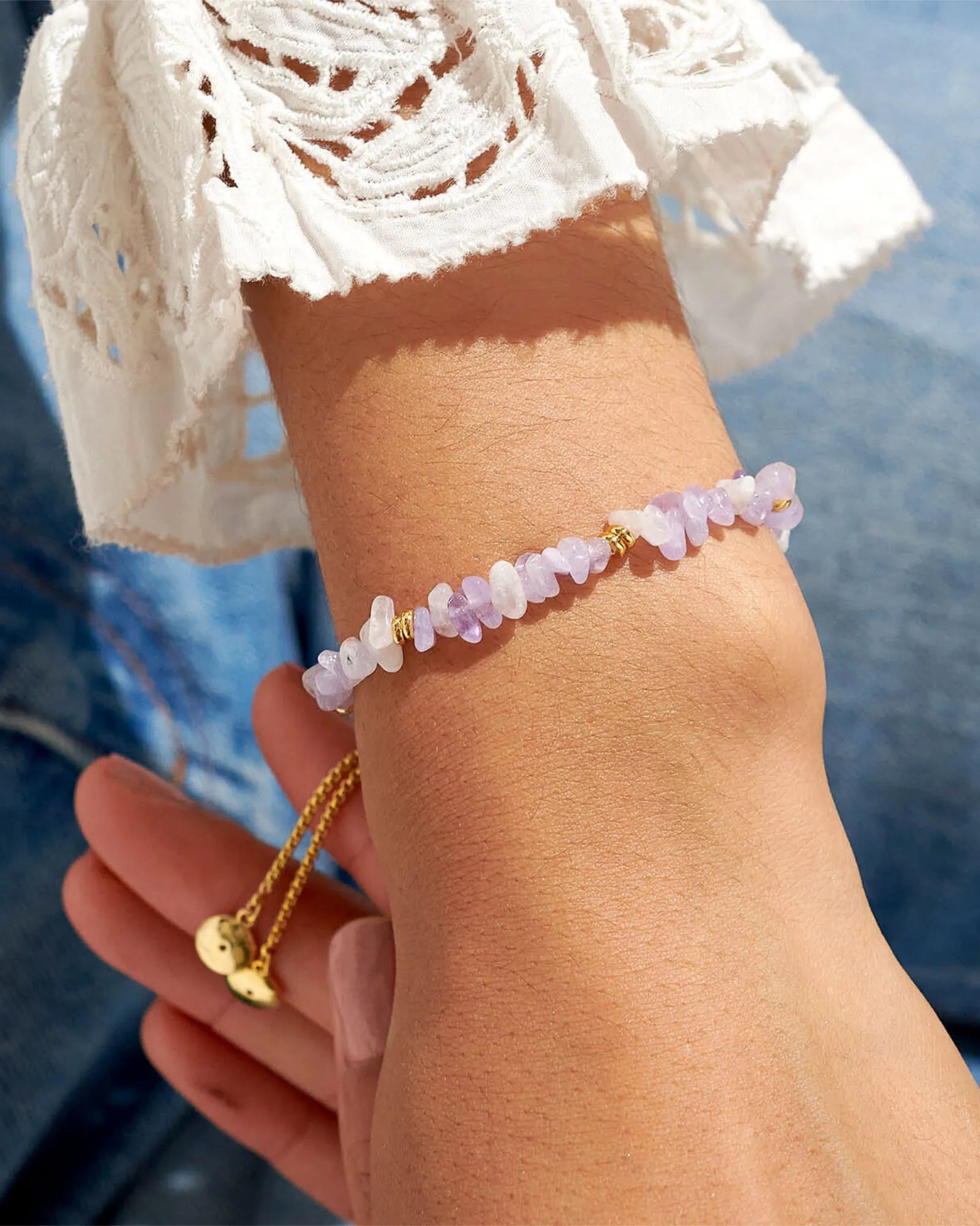 Manifestones Lilac Crystal Bracelet