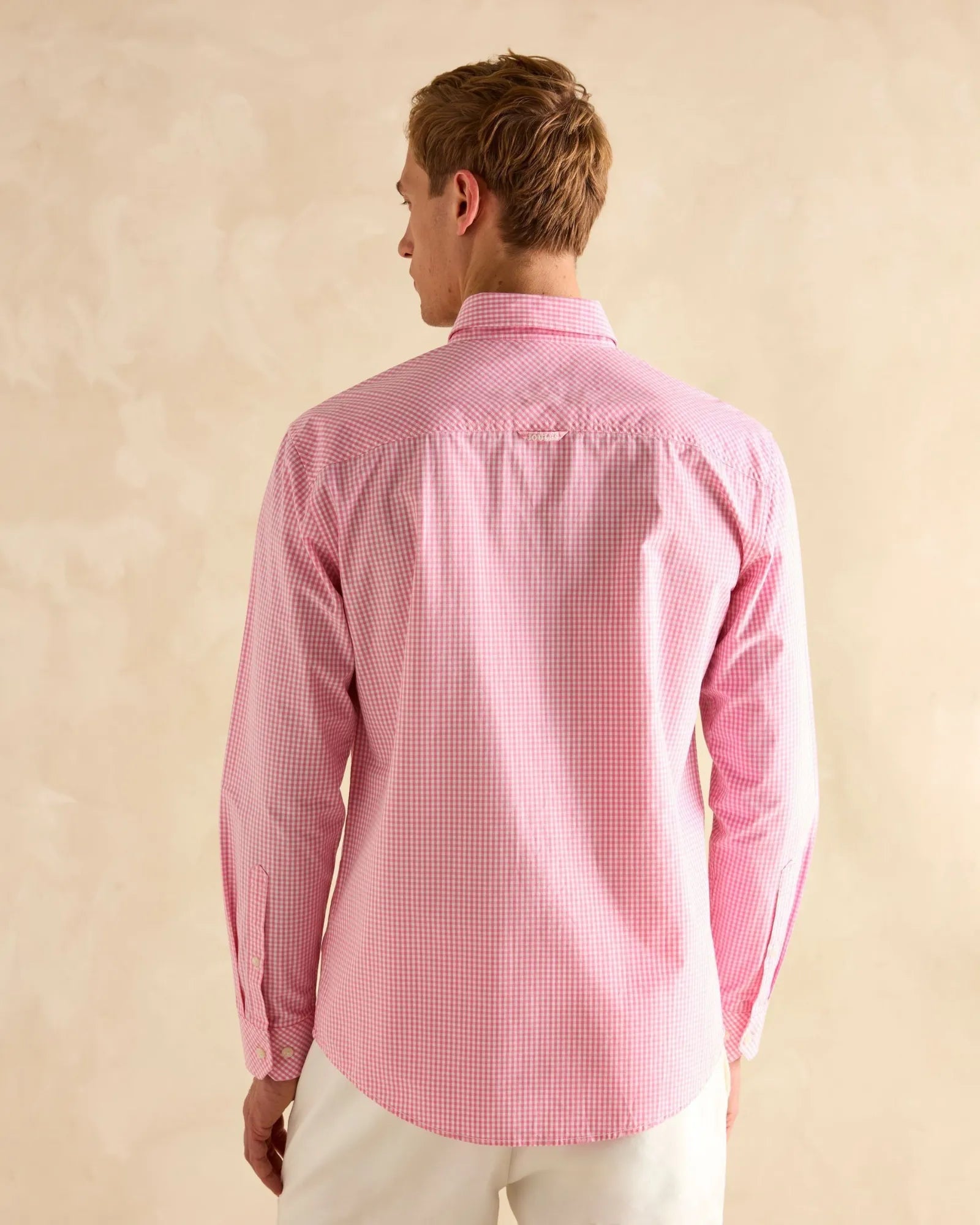 Abbott Blue/Pink Gingham Cotton Poplin Shirt