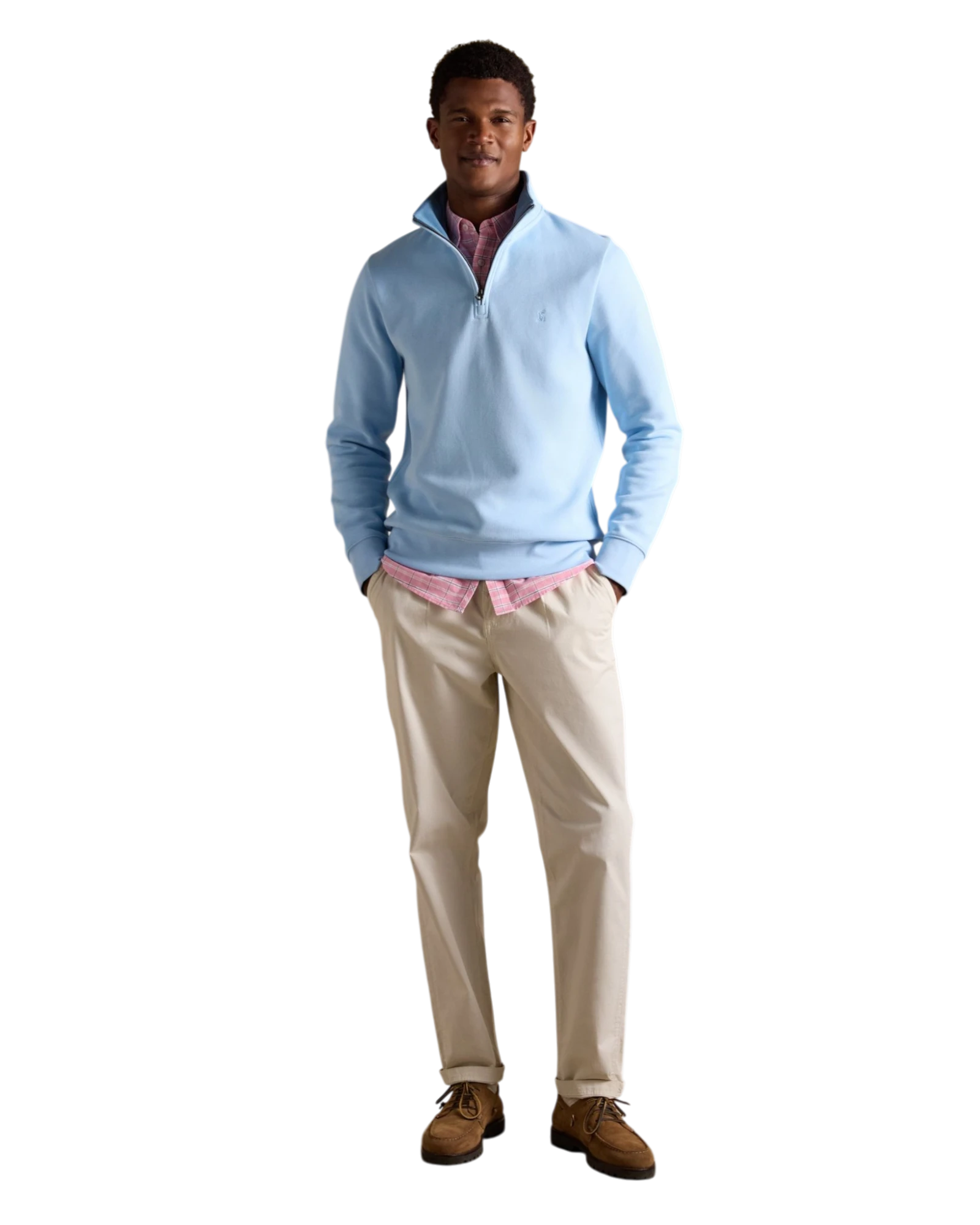 Alistair Quarter Zip Jumper - Blue