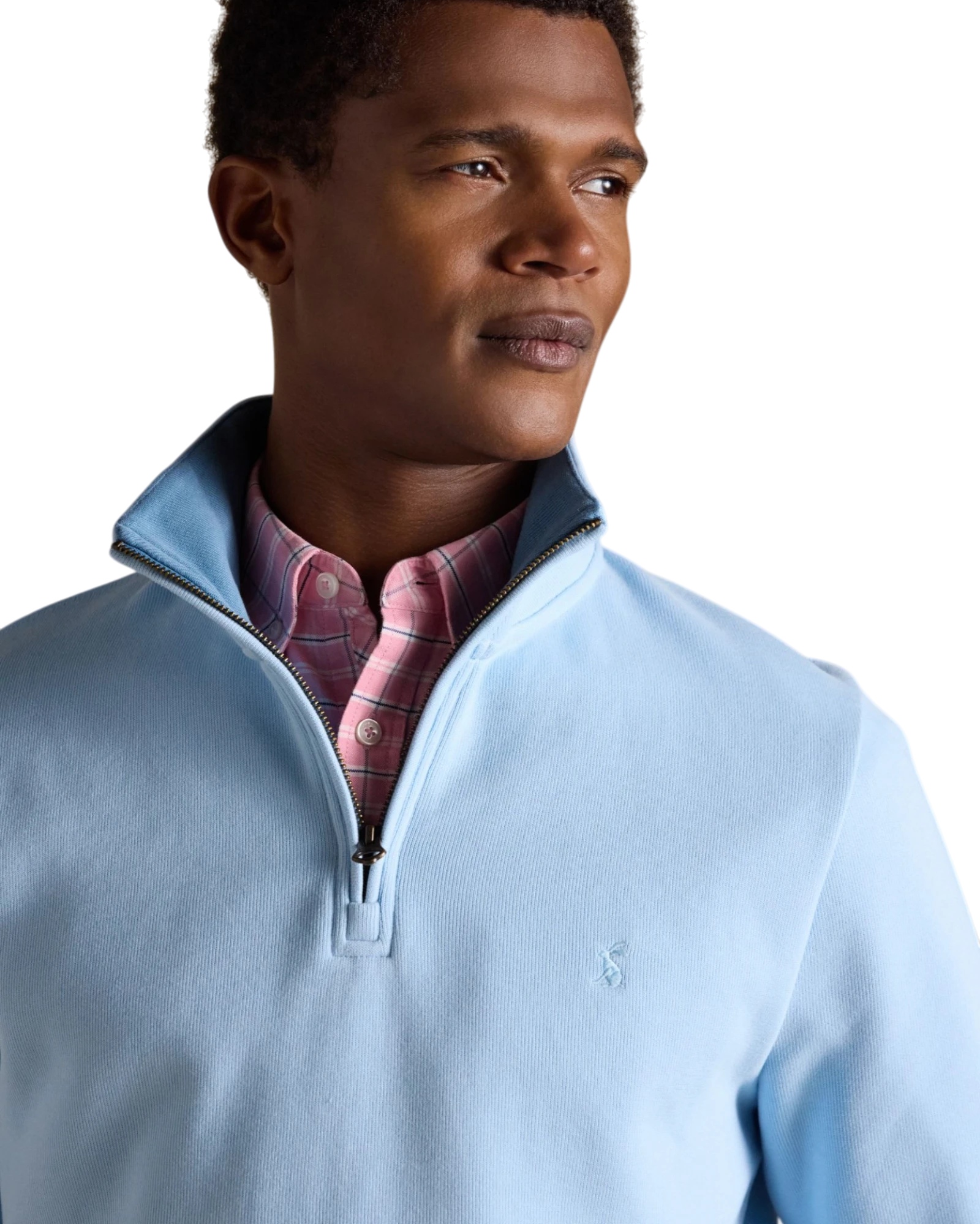 Alistair Quarter Zip Jumper - Blue