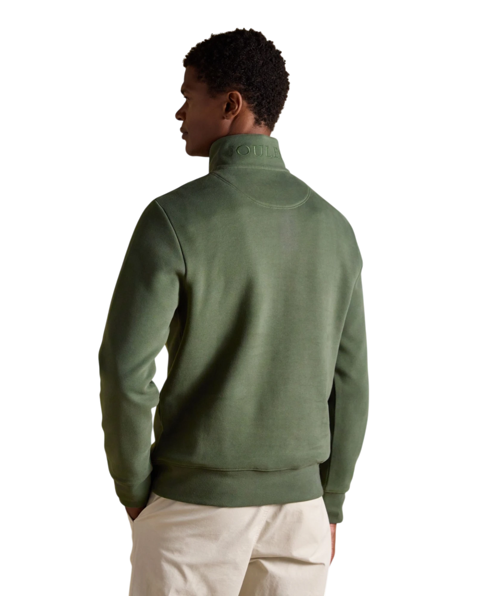 Alistair Quarter Zip Sweatshirt - Khaki Green