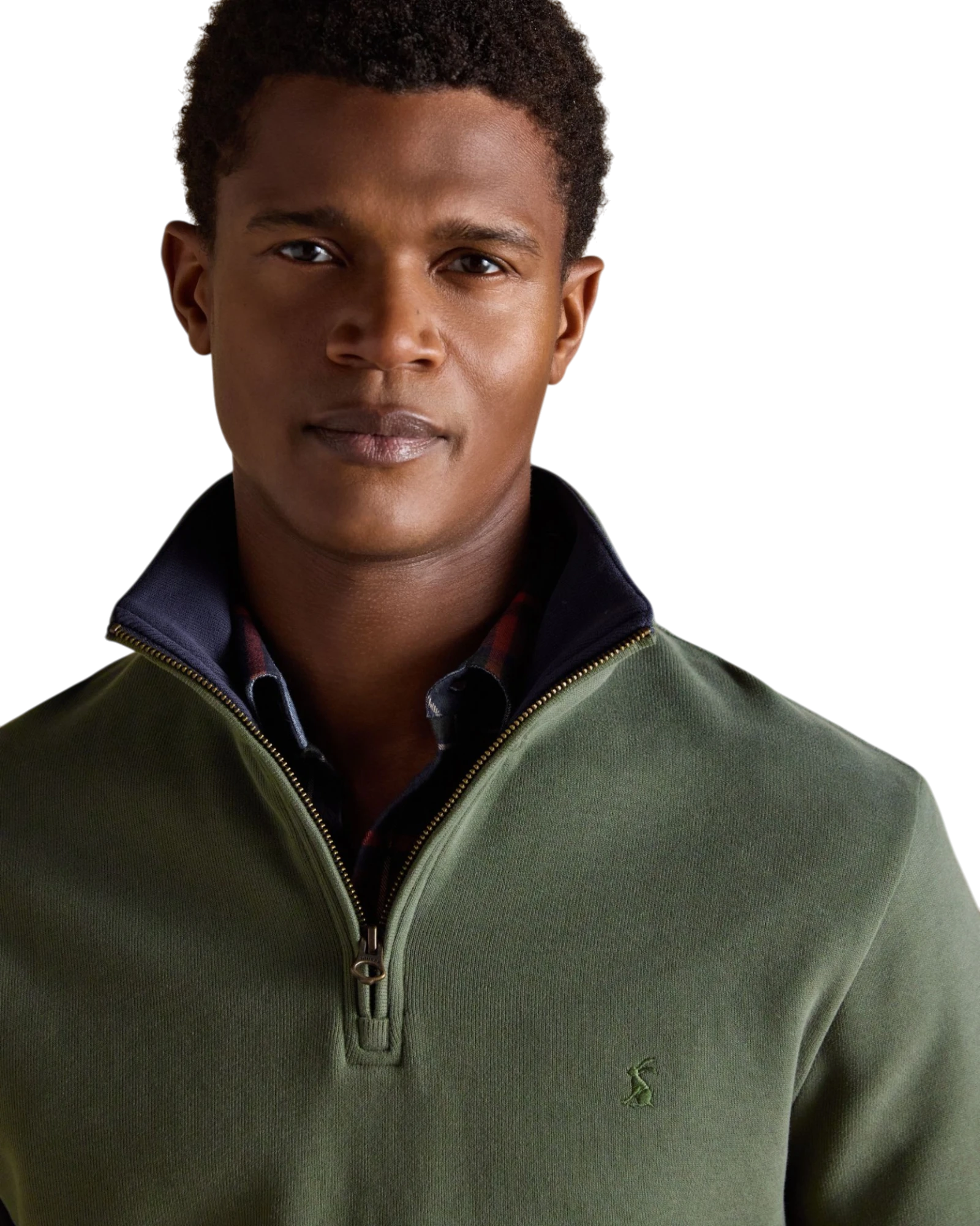 Alistair Quarter Zip Sweatshirt - Khaki Green
