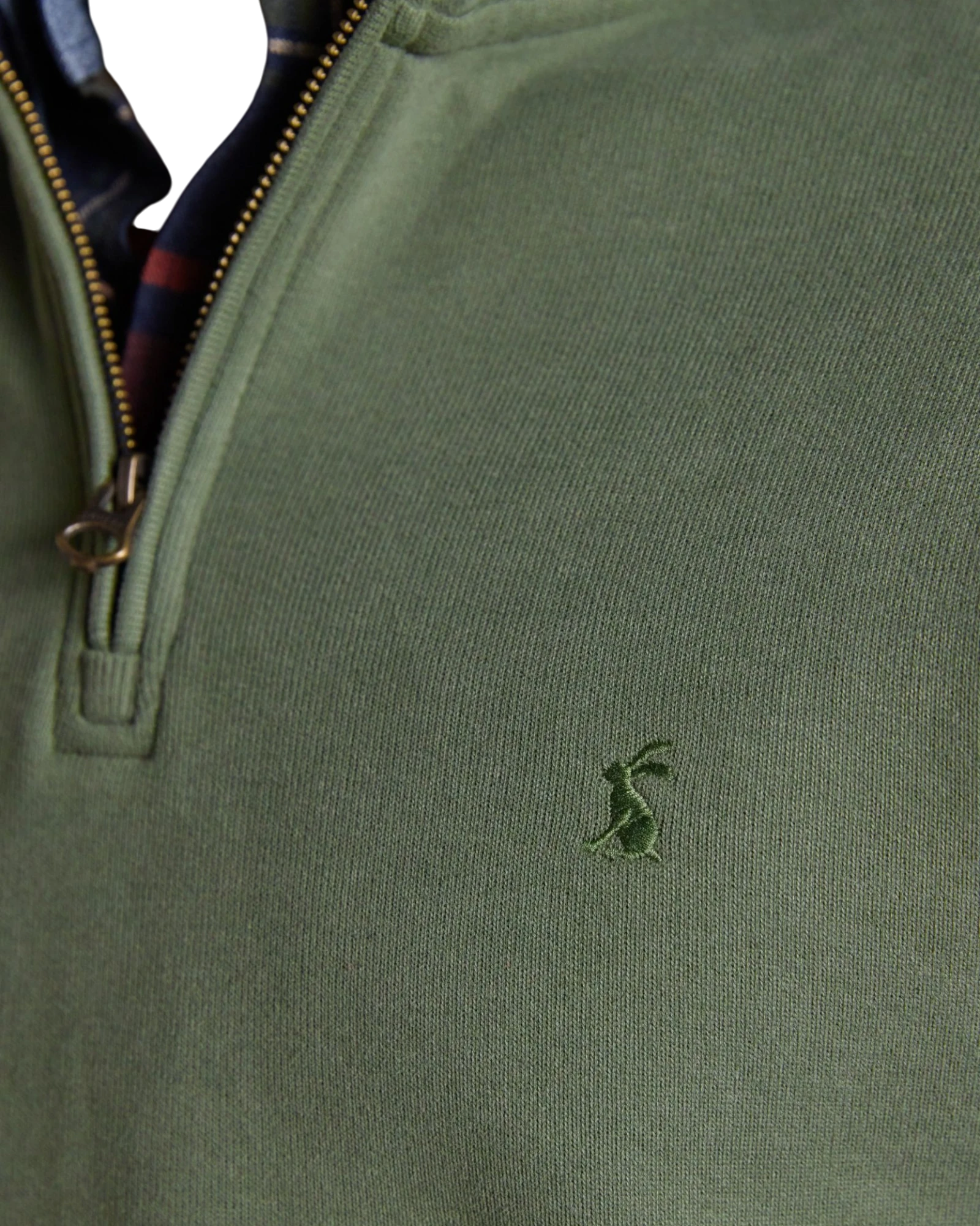 Alistair Quarter Zip Sweatshirt - Khaki Green