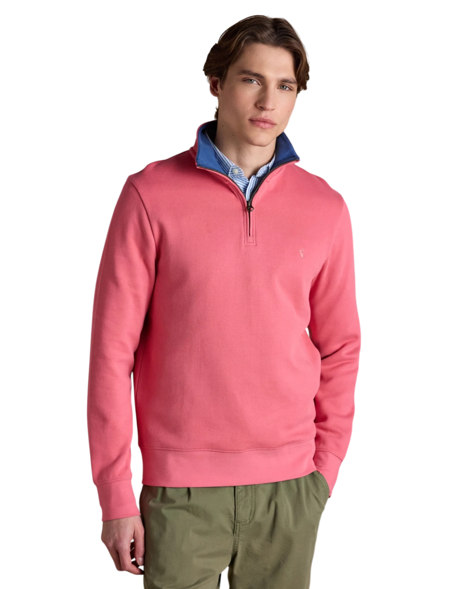 Alistair Quarter Zip Sweatshirt - Pink