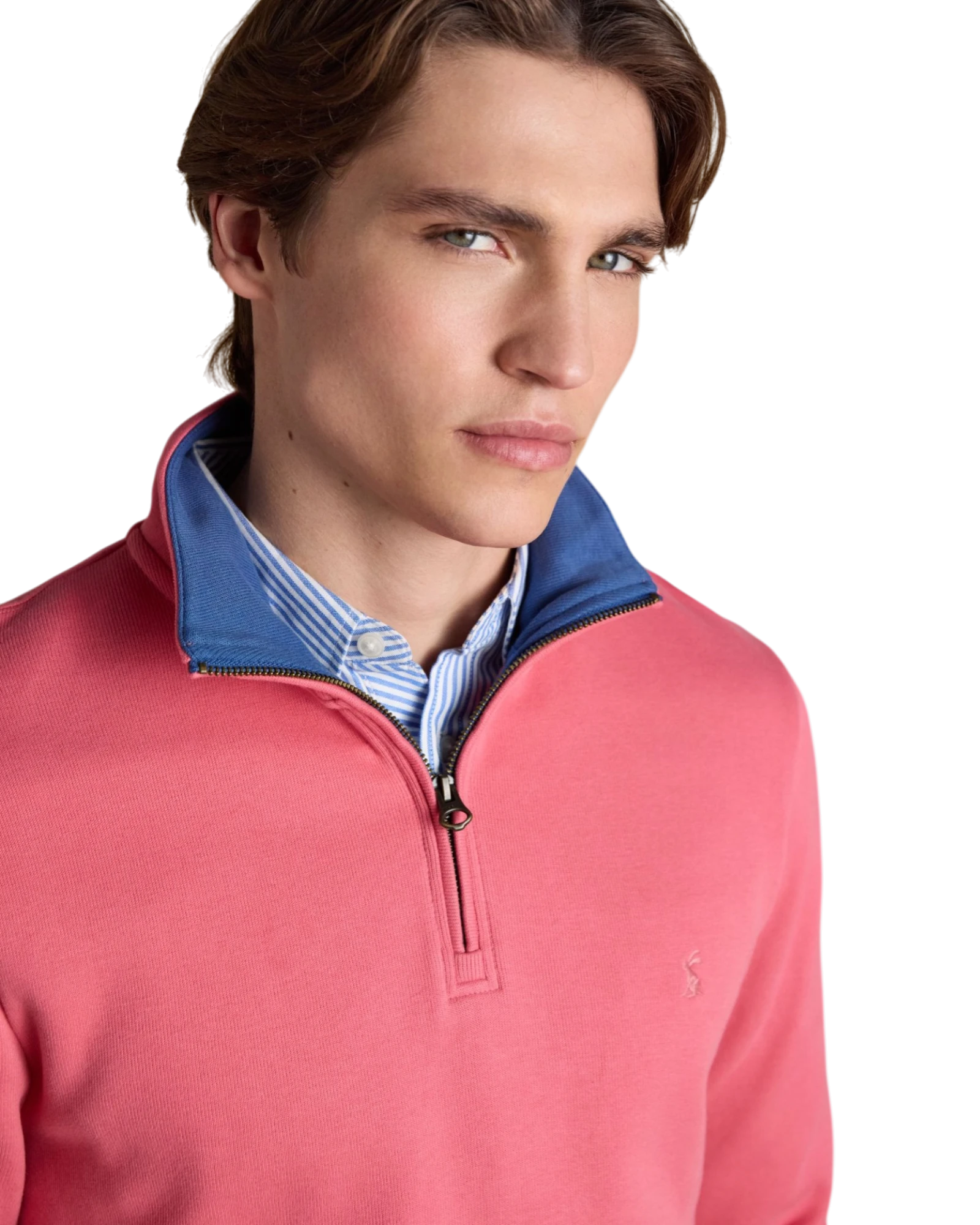 Alistair Quarter Zip Sweatshirt - Pink