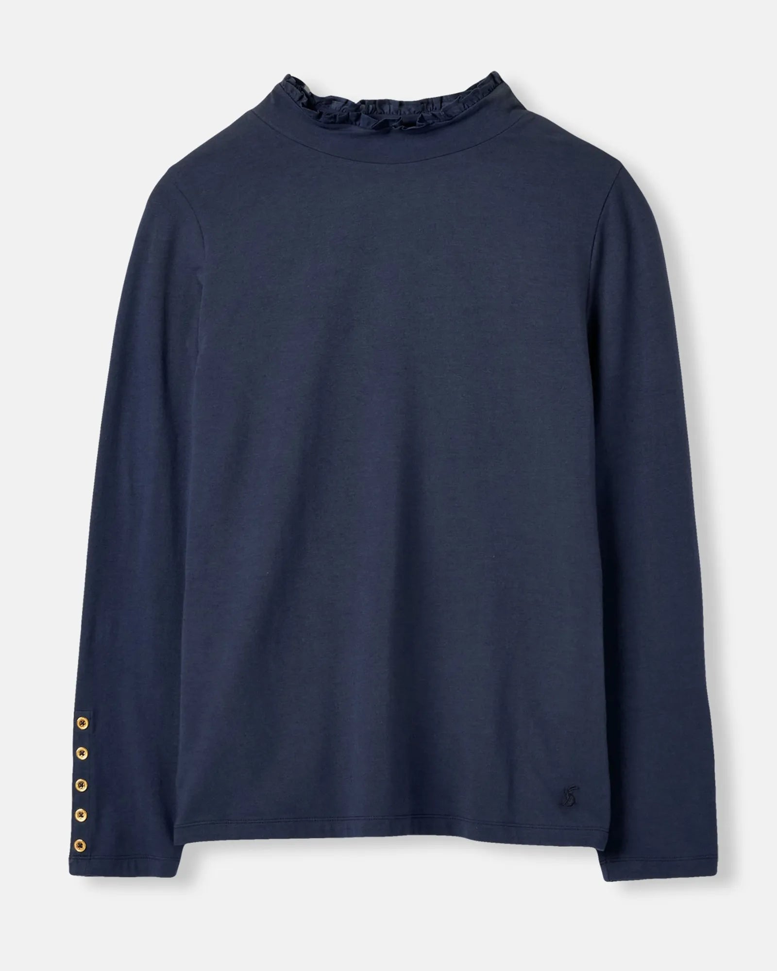 Amy Navy Roll Neck Top