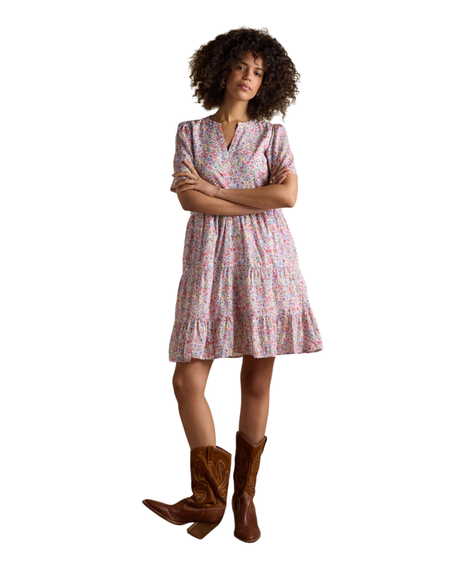 Ariella Dress - Pink Ditsy