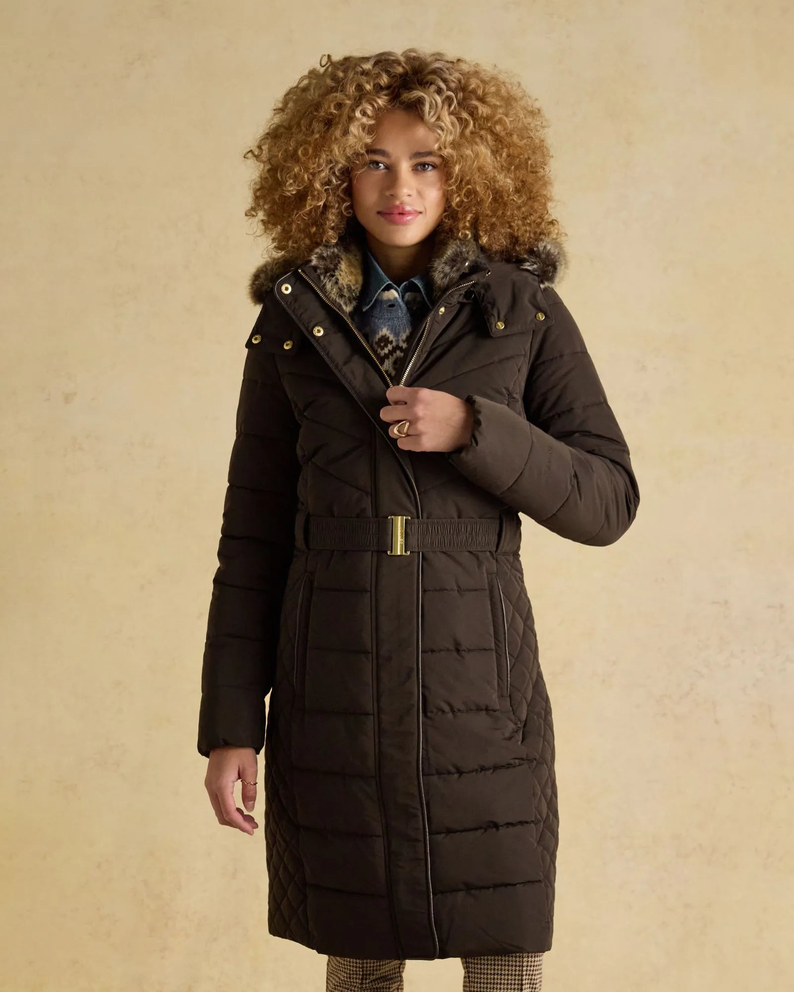 Aspen Long Coat - Brown